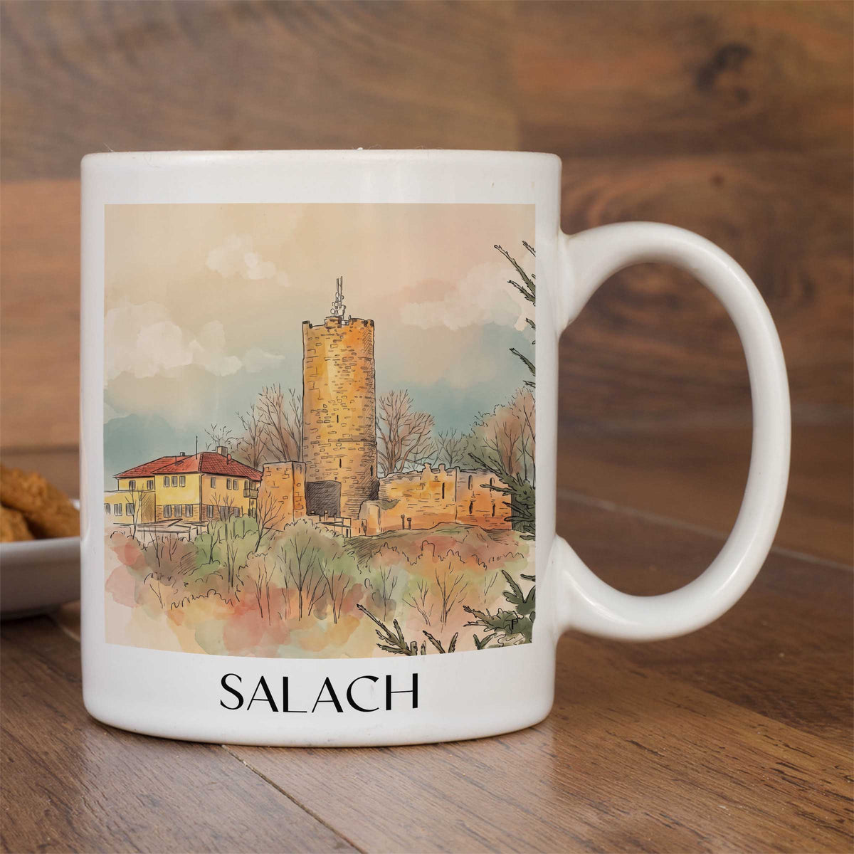 salach-schwäbische-alb-deutschland-kaffeebecher-aquarell