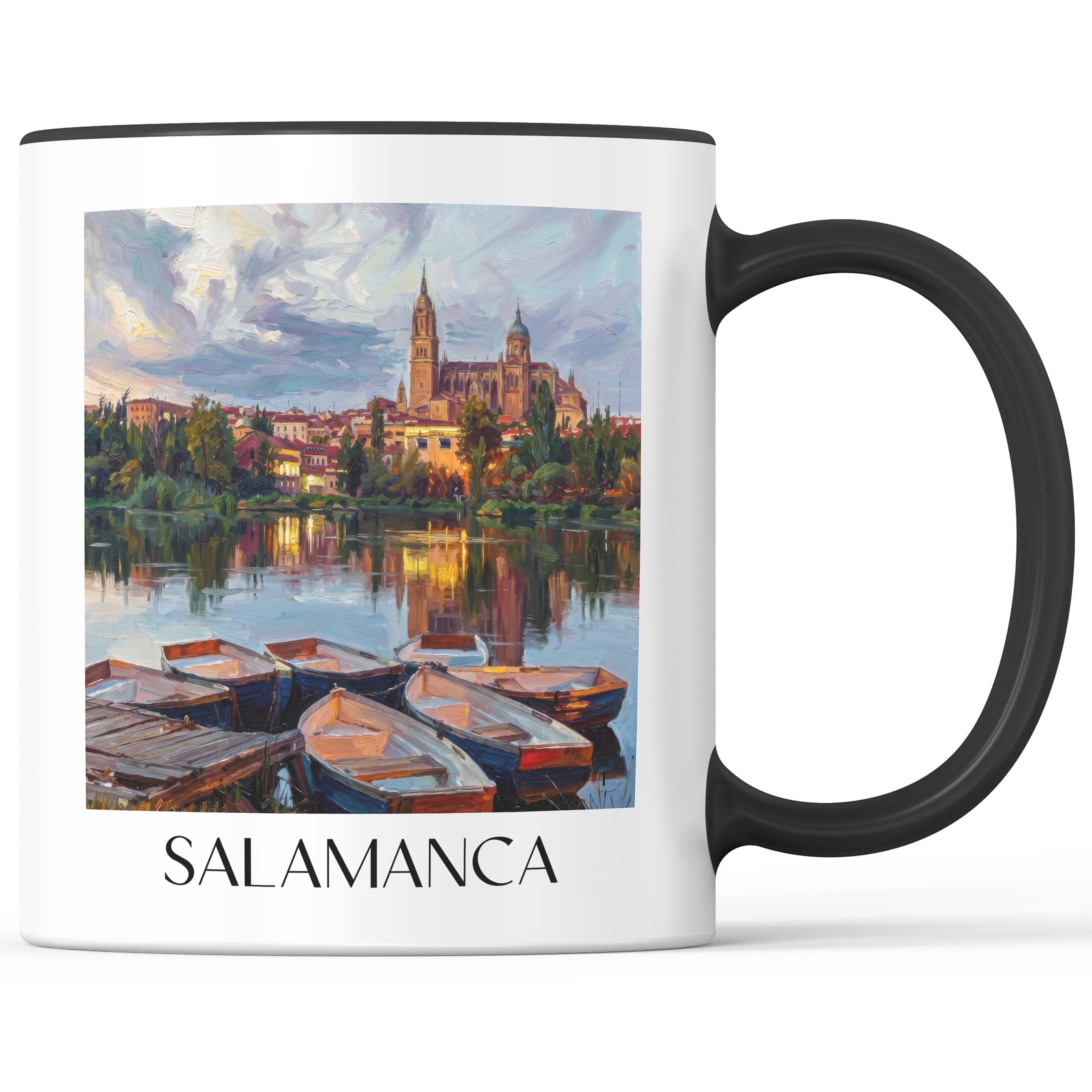 Salamanca Kaffeebecher - Spanien - Spanien Becher - Kaffeetasse im Ölgemälde Stil - favplace