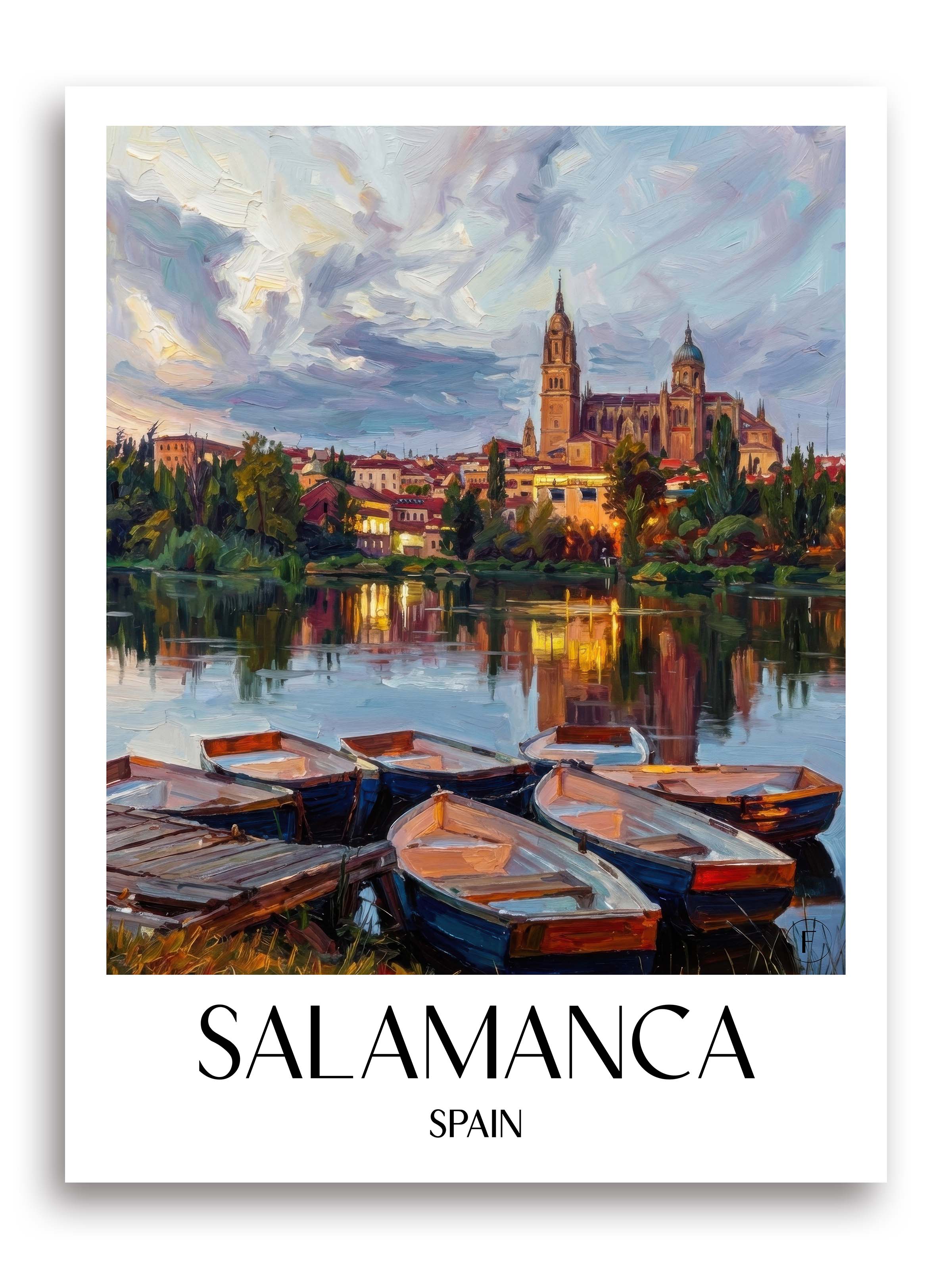 Salamanca Poster - Spanien - Spanien Kunstdruck - Ölgemälde von A4 bis A1 - favplace