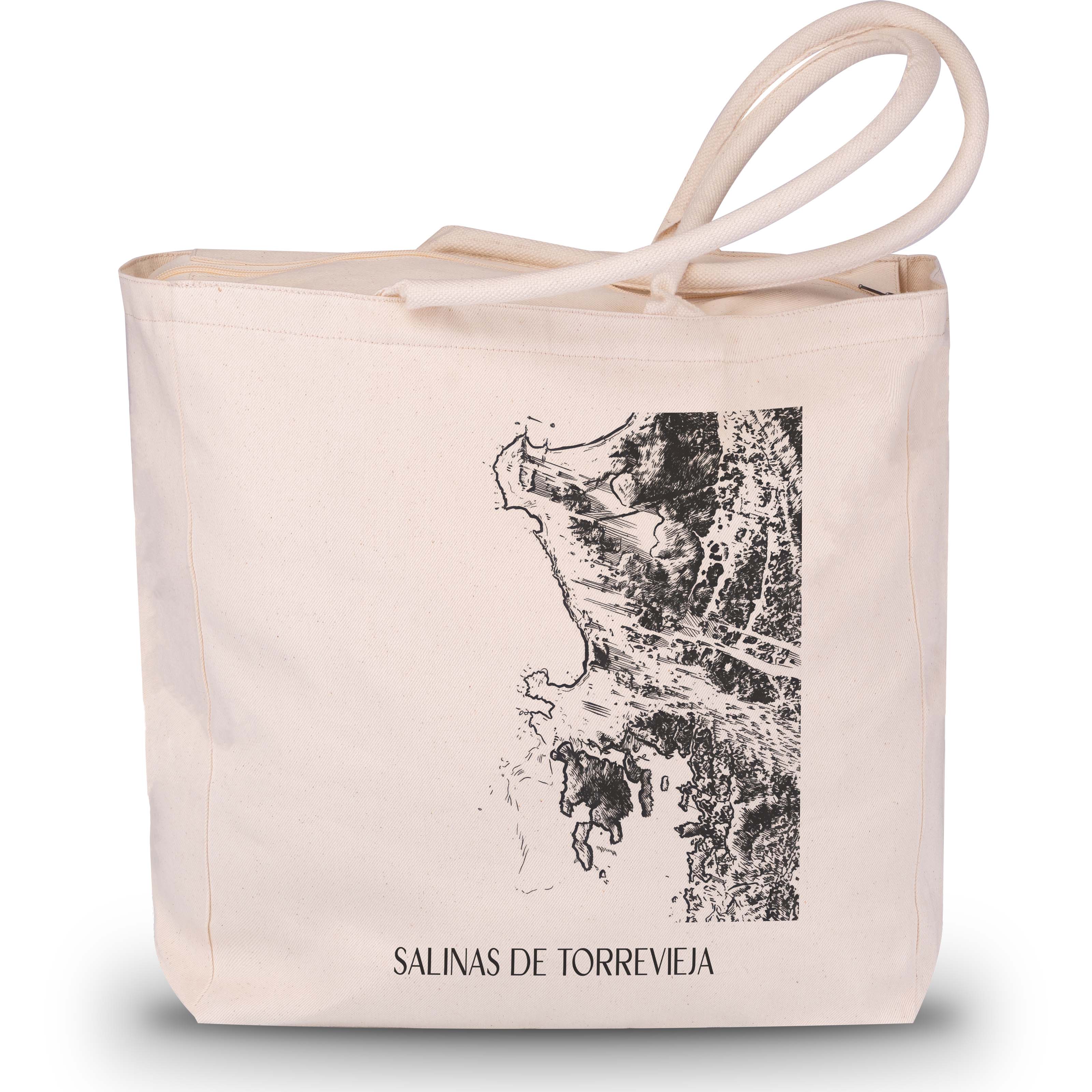 salinas-de-torrevieja-spanien-spanien-einkaufstasche-skizze