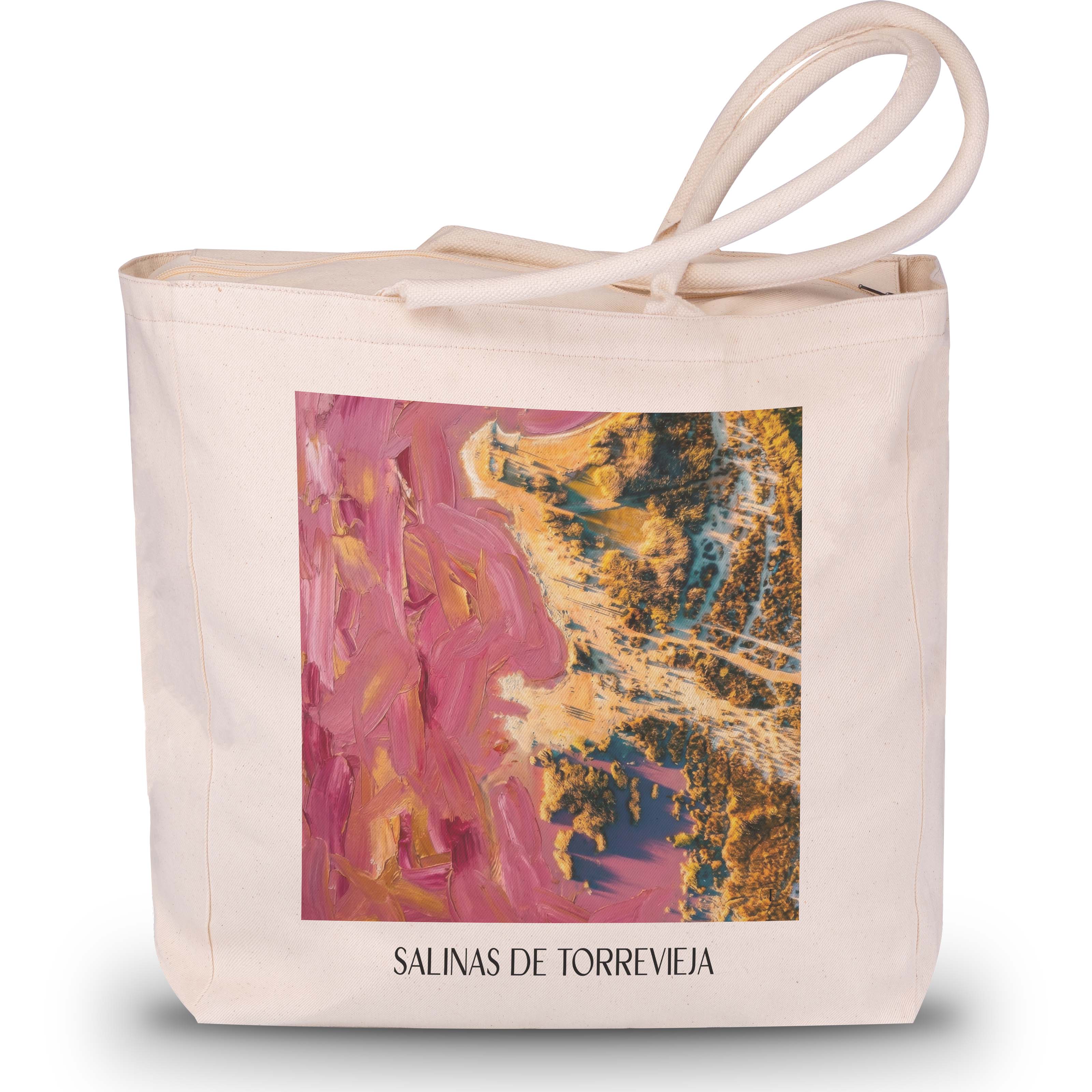 salinas-de-torrevieja-spanien-spanien-einkaufstasche-oil-painting-oelgemaelde