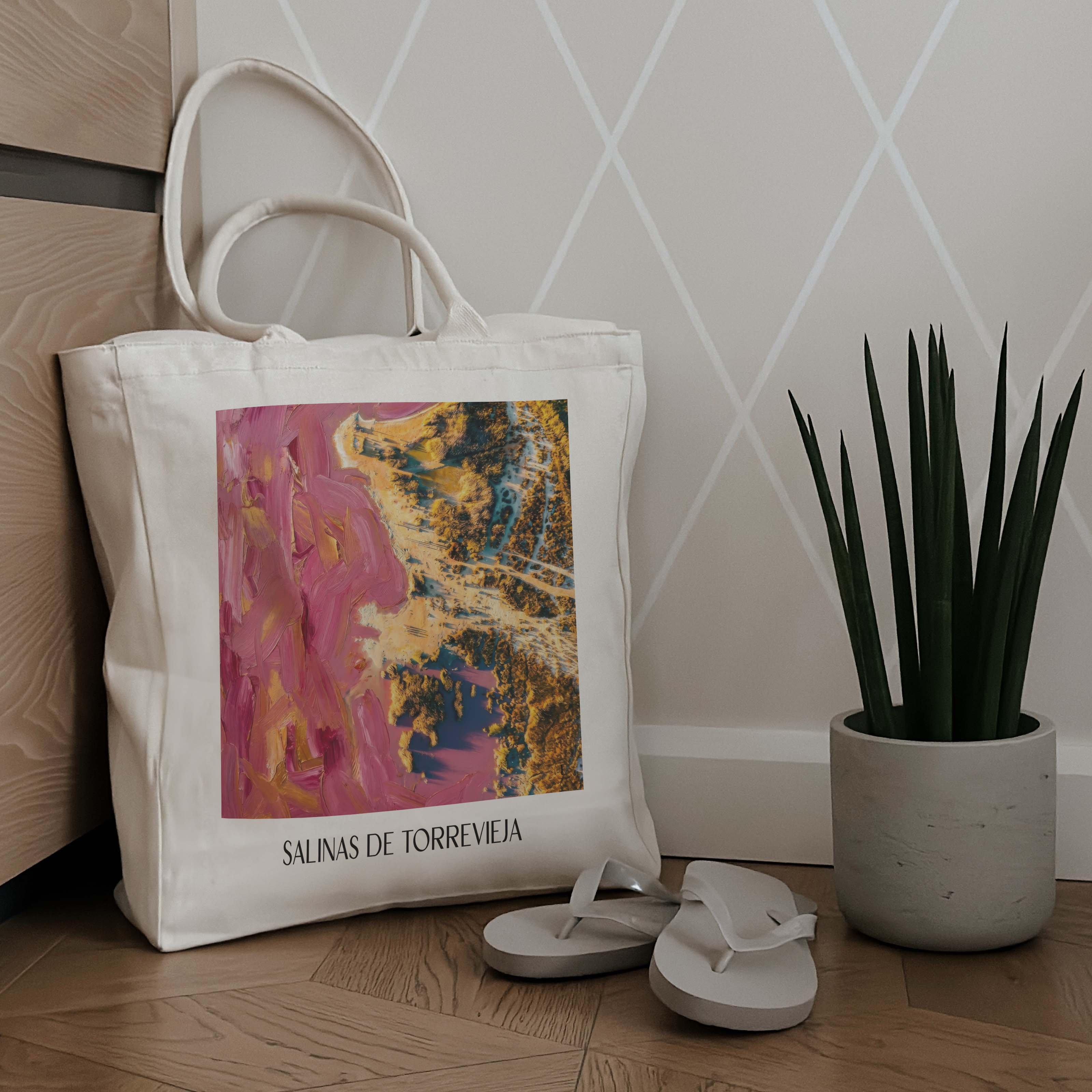 salinas-de-torrevieja-spanien-spanien-einkaufstasche-oil-painting-oelgemaelde