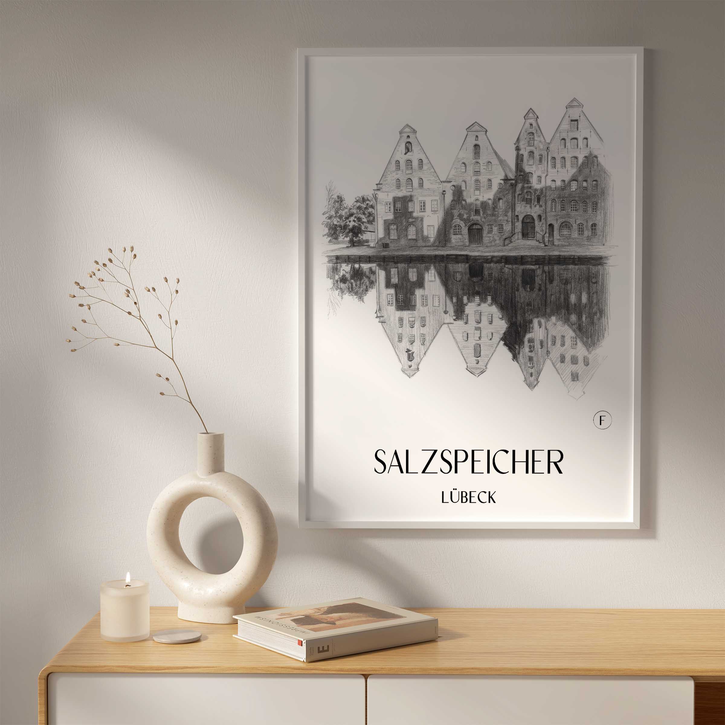 salzspeicher-lübeck-deutschland-poster-bleistift-zeichnung-drawing
