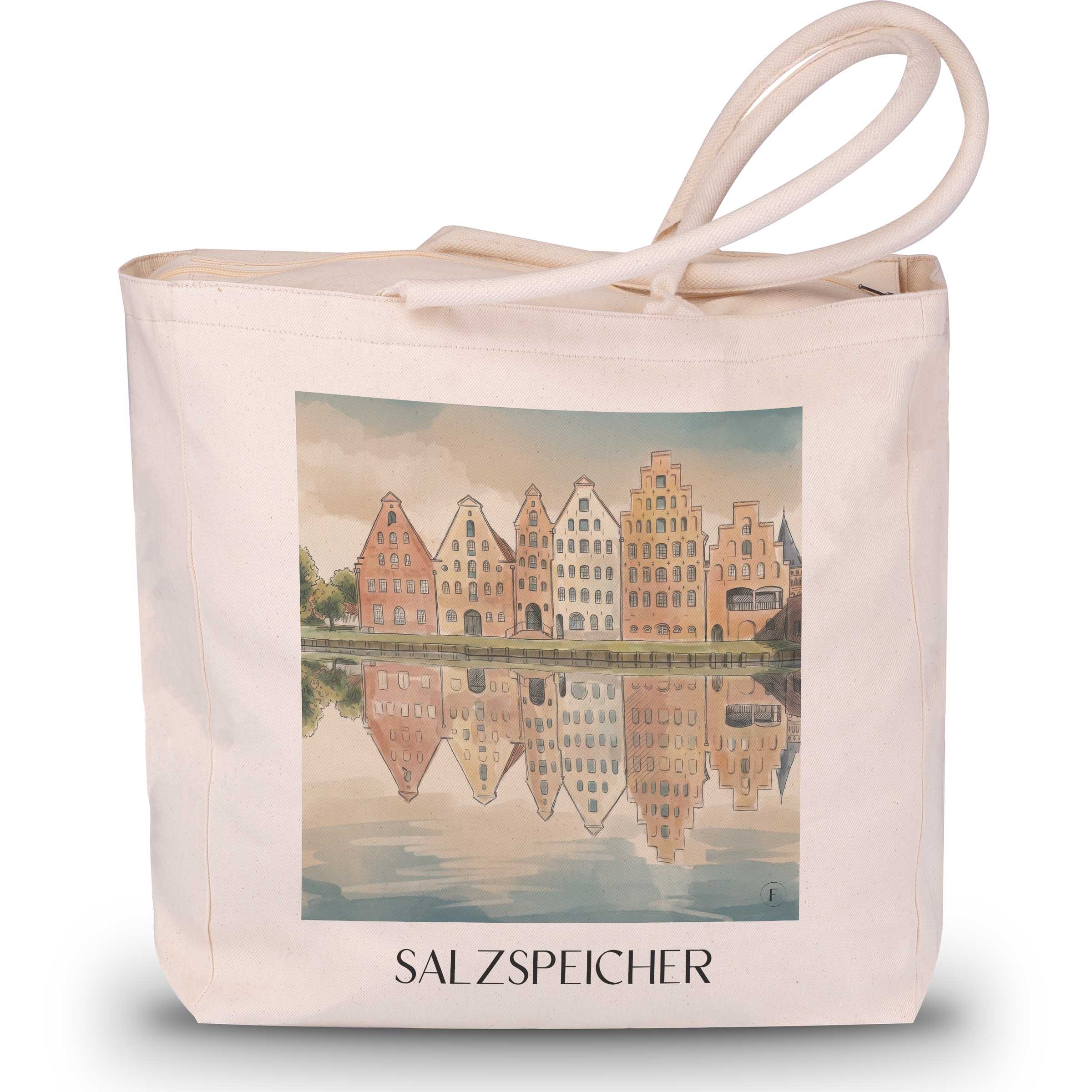 salzspeicher-lübeck-deutschland-einkaufstasche-aquarell