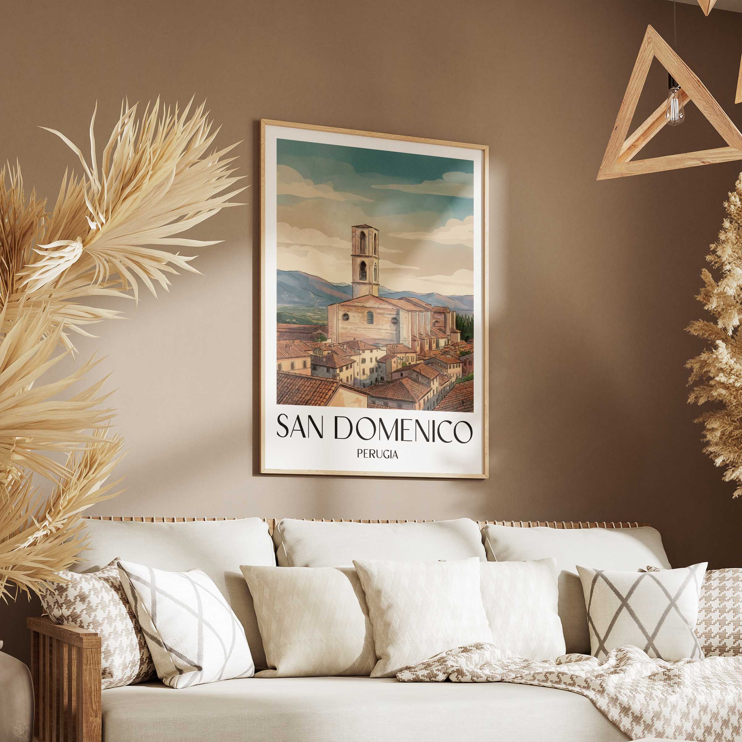 san-domenico-perugia-italien-poster-aquarell