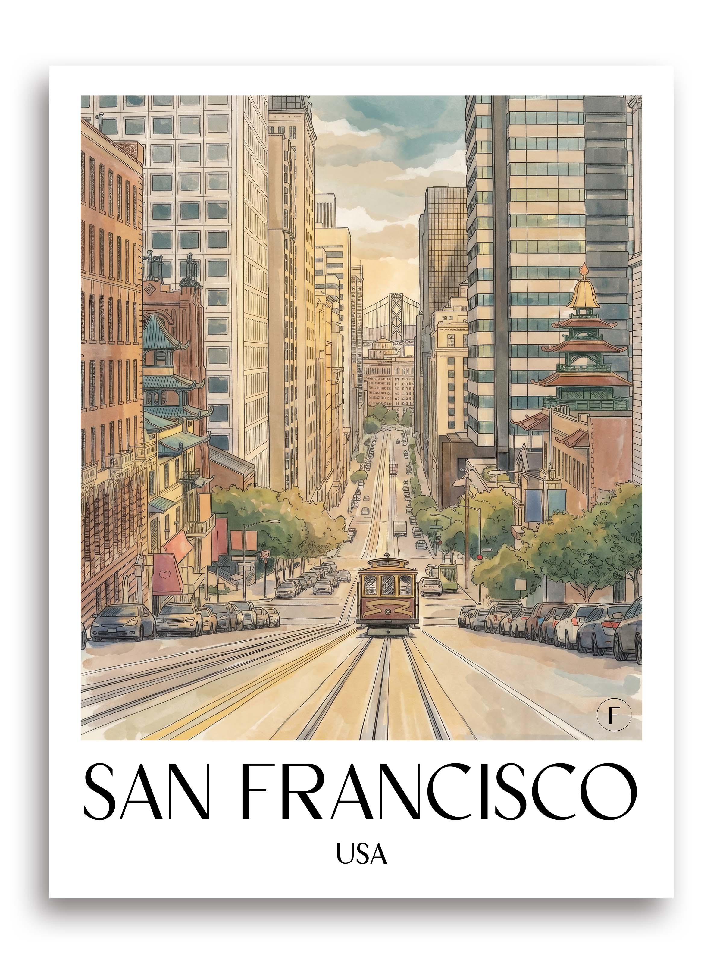 san-francisco-usa-poster-aquarell