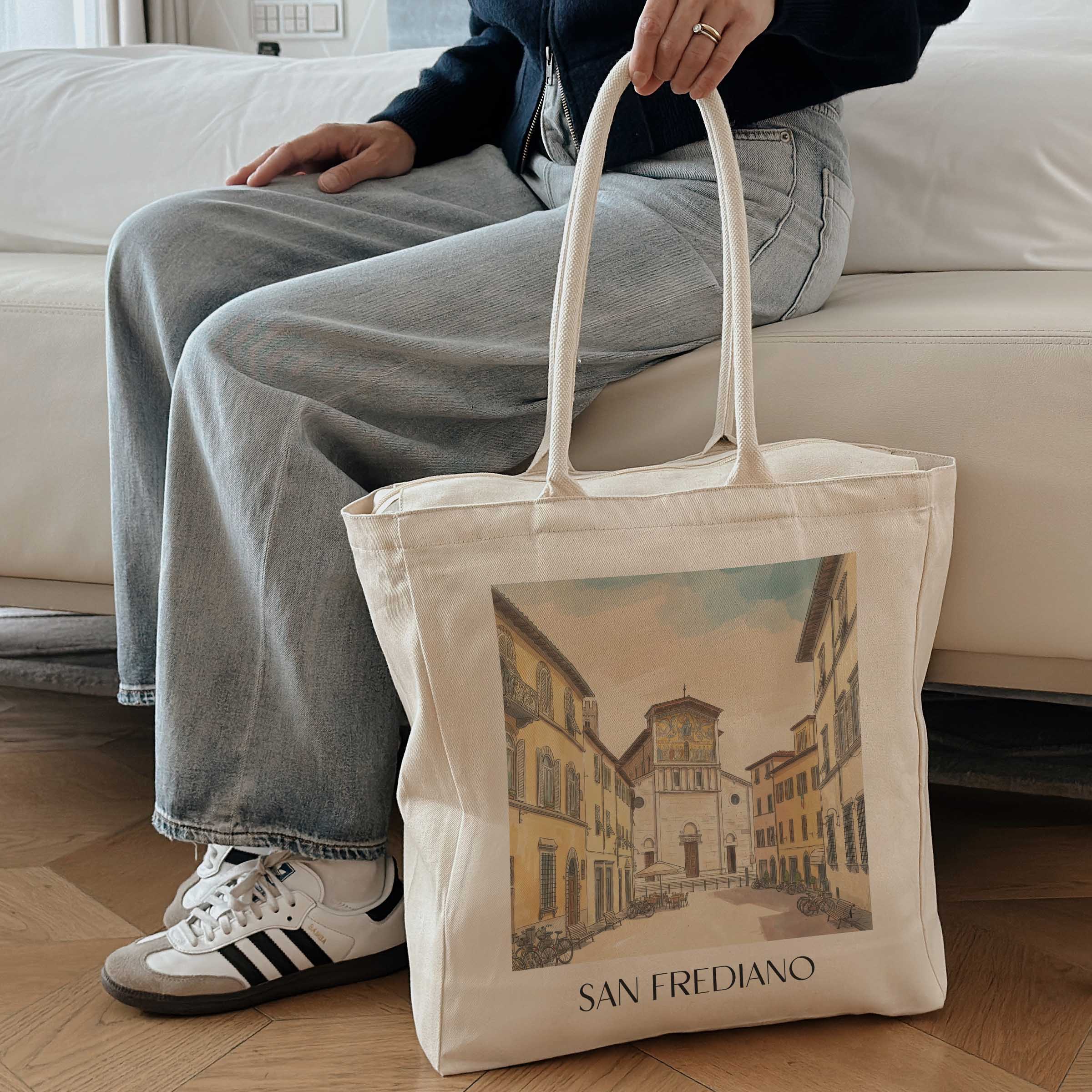 san-frediano-lucca-italien-einkaufstasche-aquarell