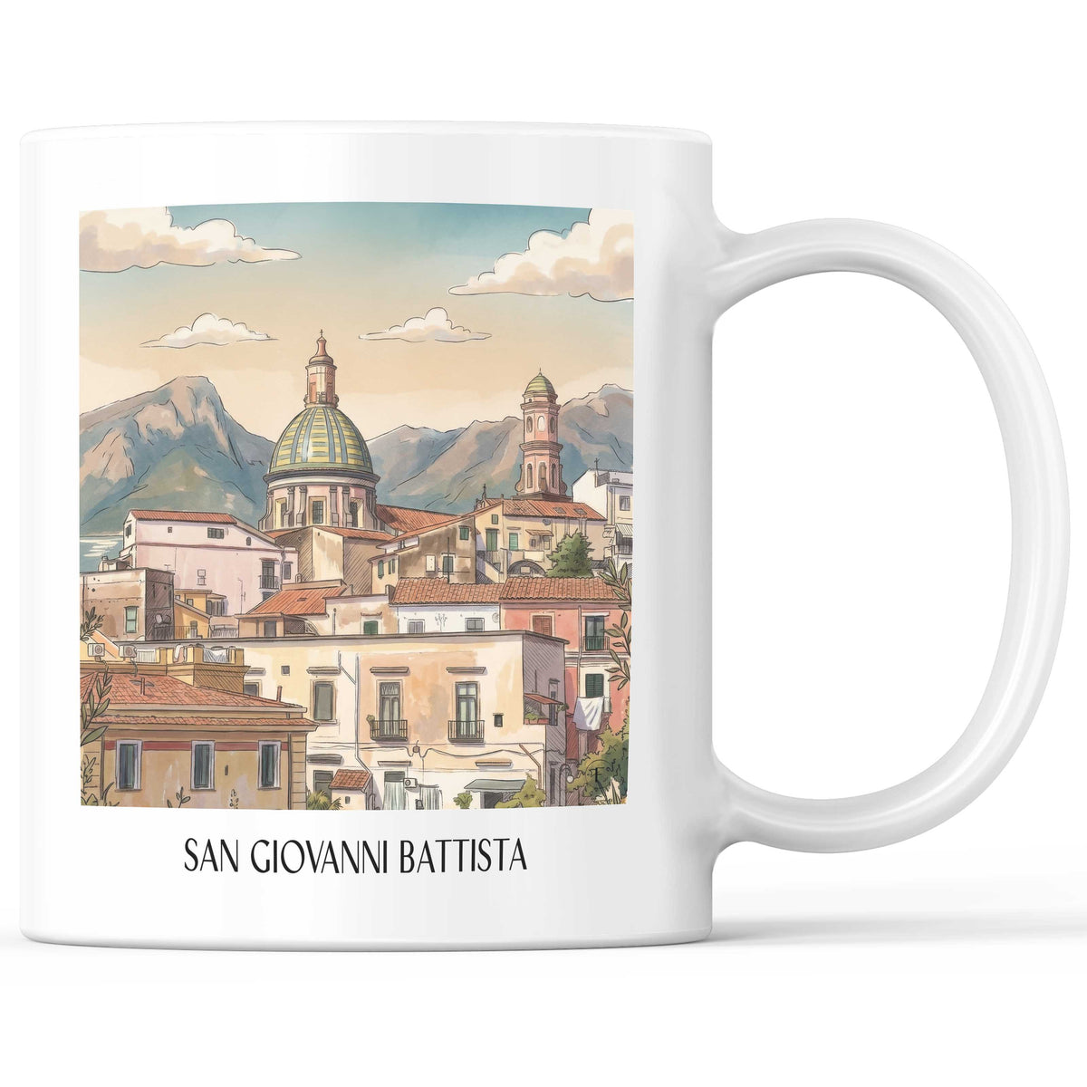 san-giovanni-battista-vietri-sul-mare-italien-kaffeebecher-aquarell