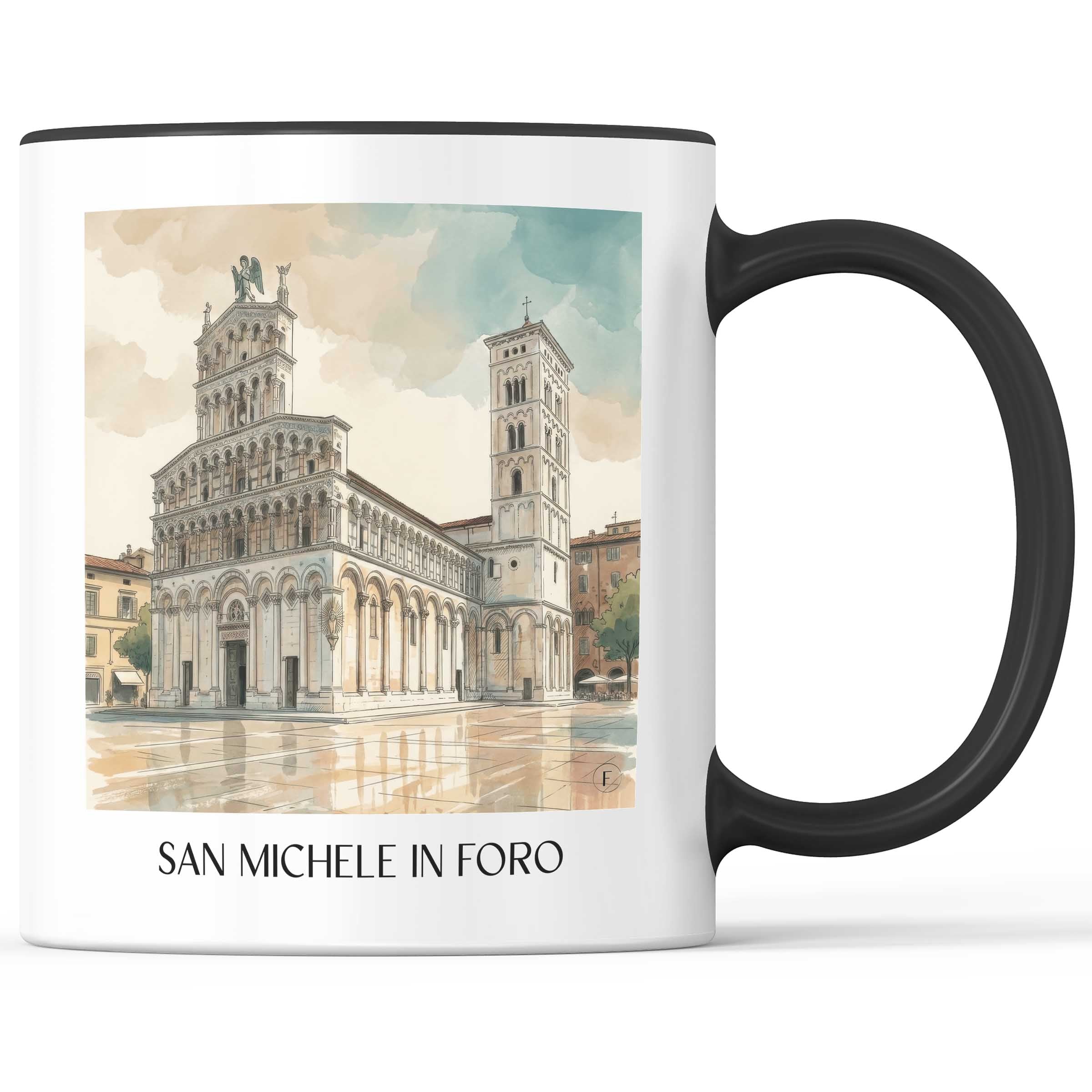 san-michele-in-foro-lucca-italien-kaffeebecher-aquarell