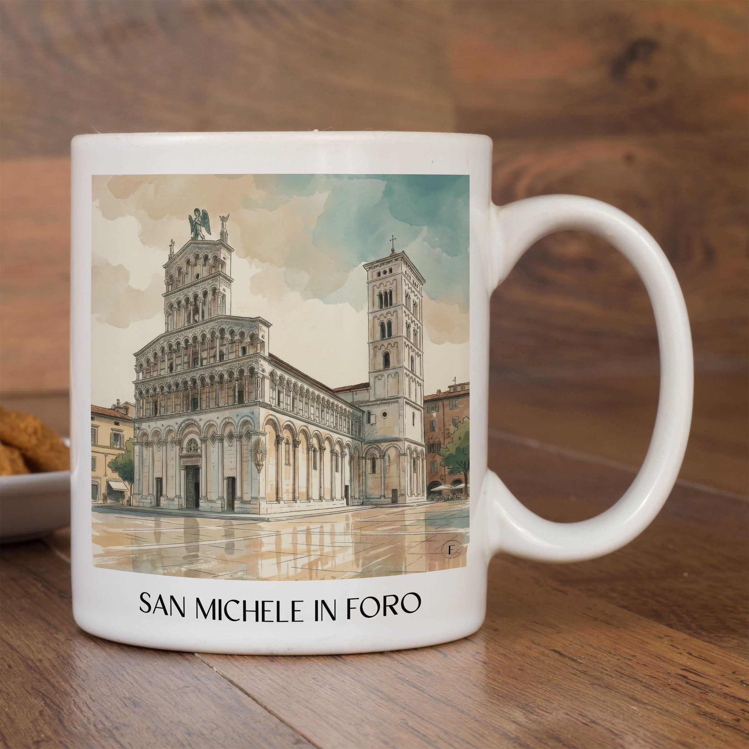san-michele-in-foro-lucca-italien-kaffeebecher-aquarell
