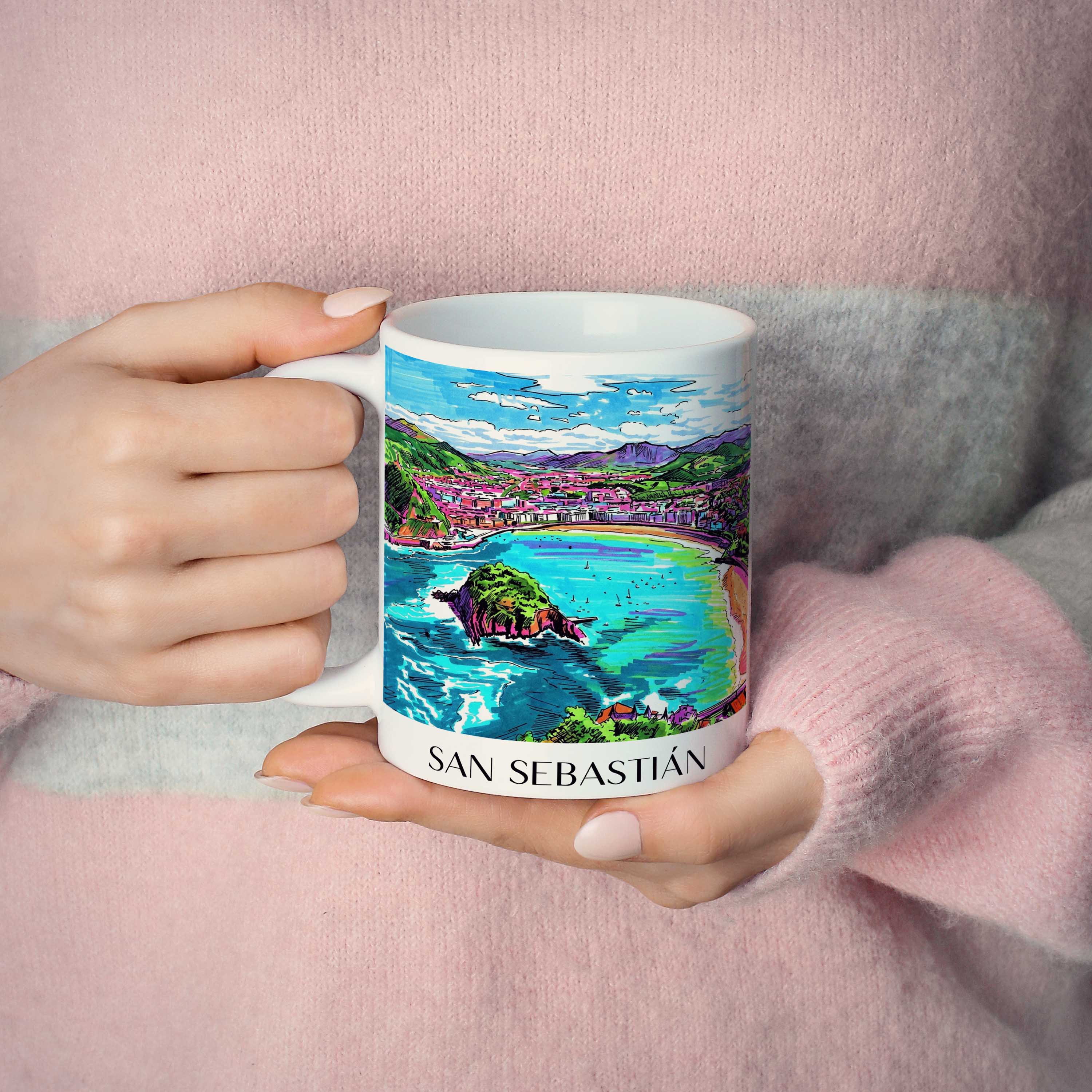 san-sebastián-spanien-spanien-kaffeebecher-graffiti