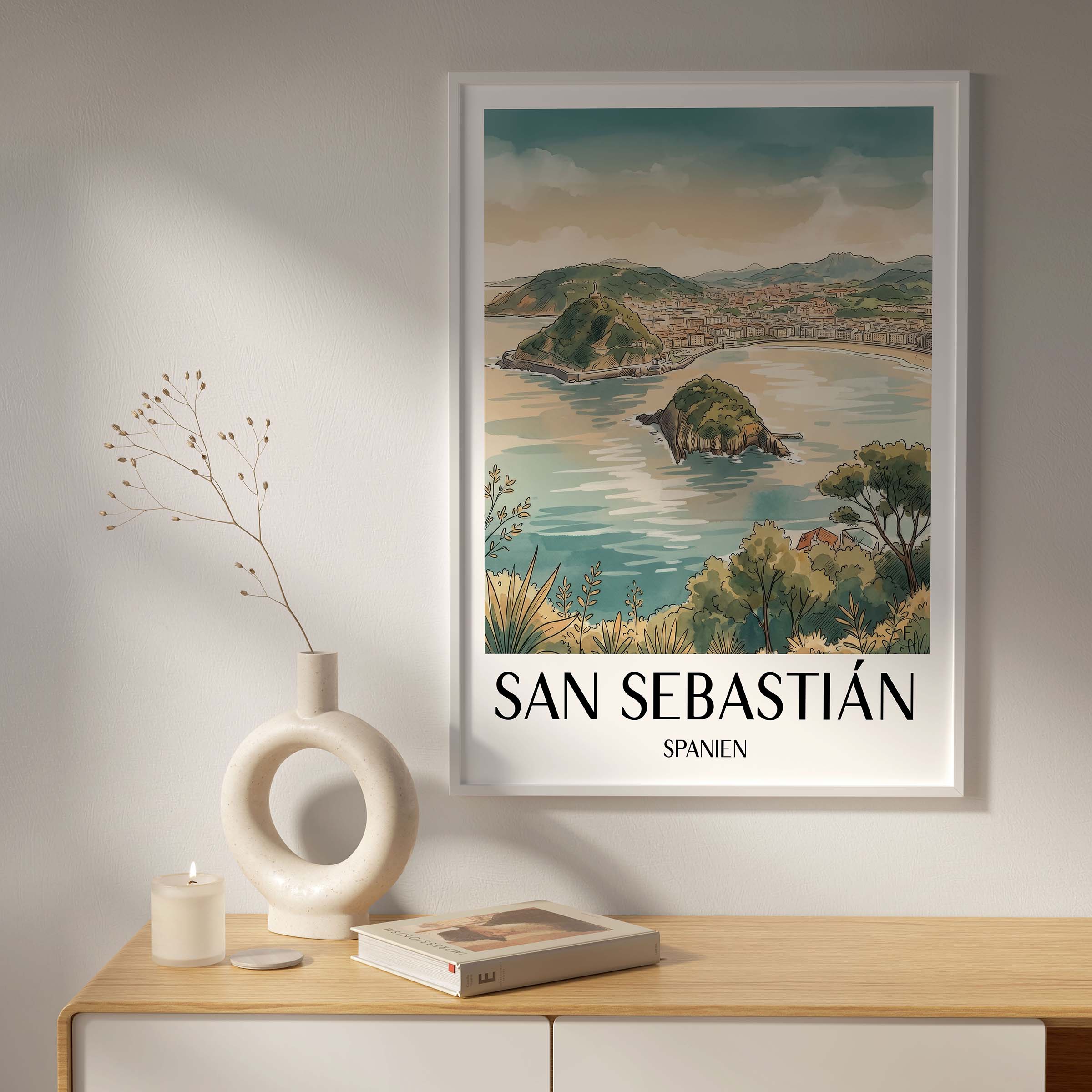 san-sebastián-spanien-spanien-und-spanien-poster-aquarell