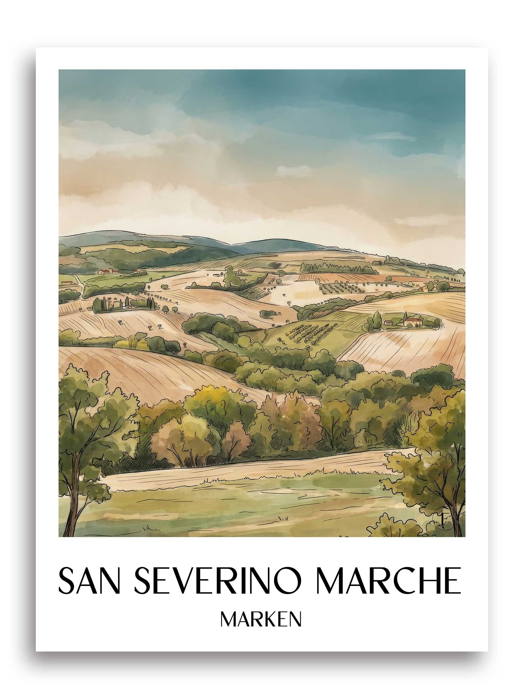 san-severino-marche-marken-italien-poster-aquarell