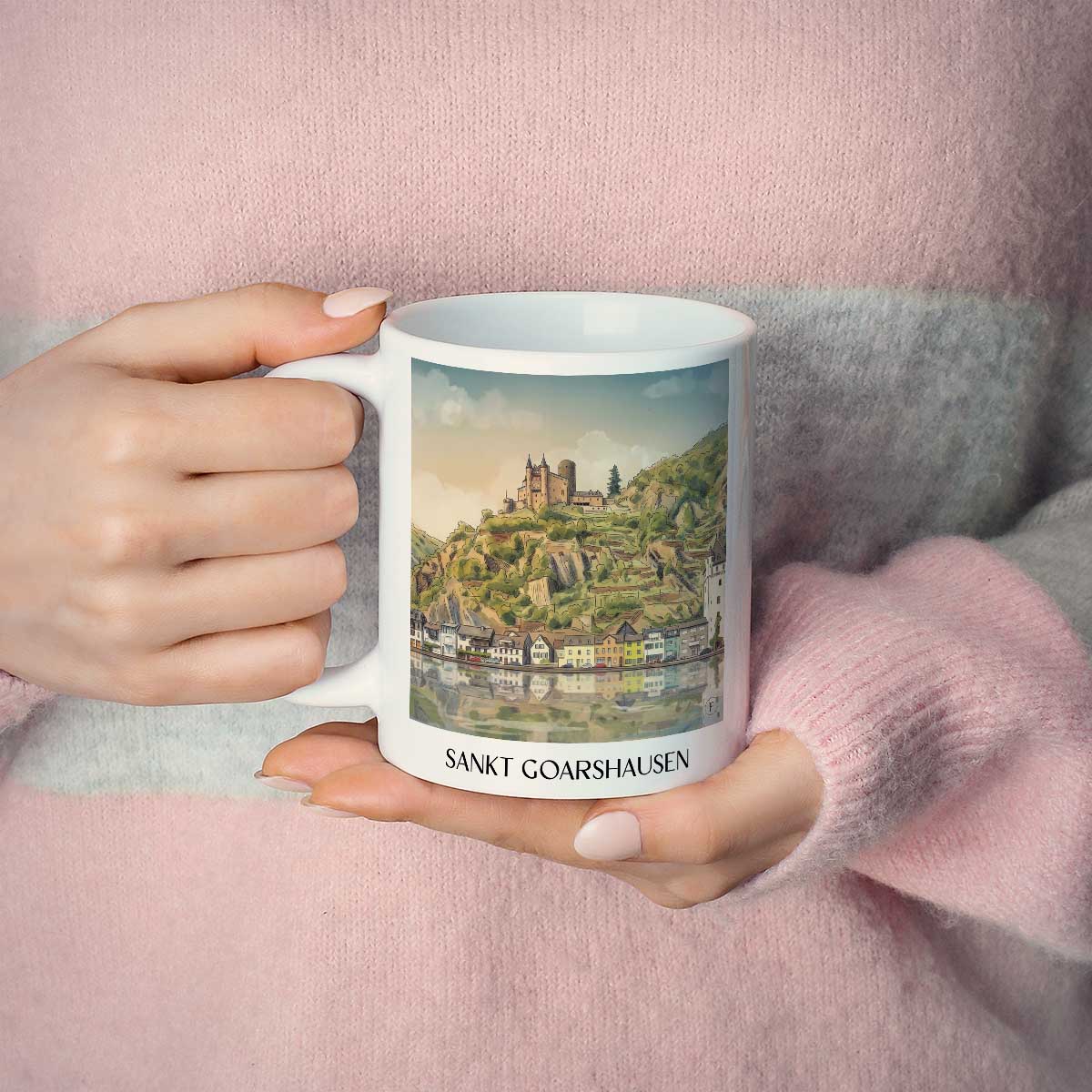 sankt-goarshausen-oberes-mittelrheintal-deutschland-kaffeebecher-aquarell