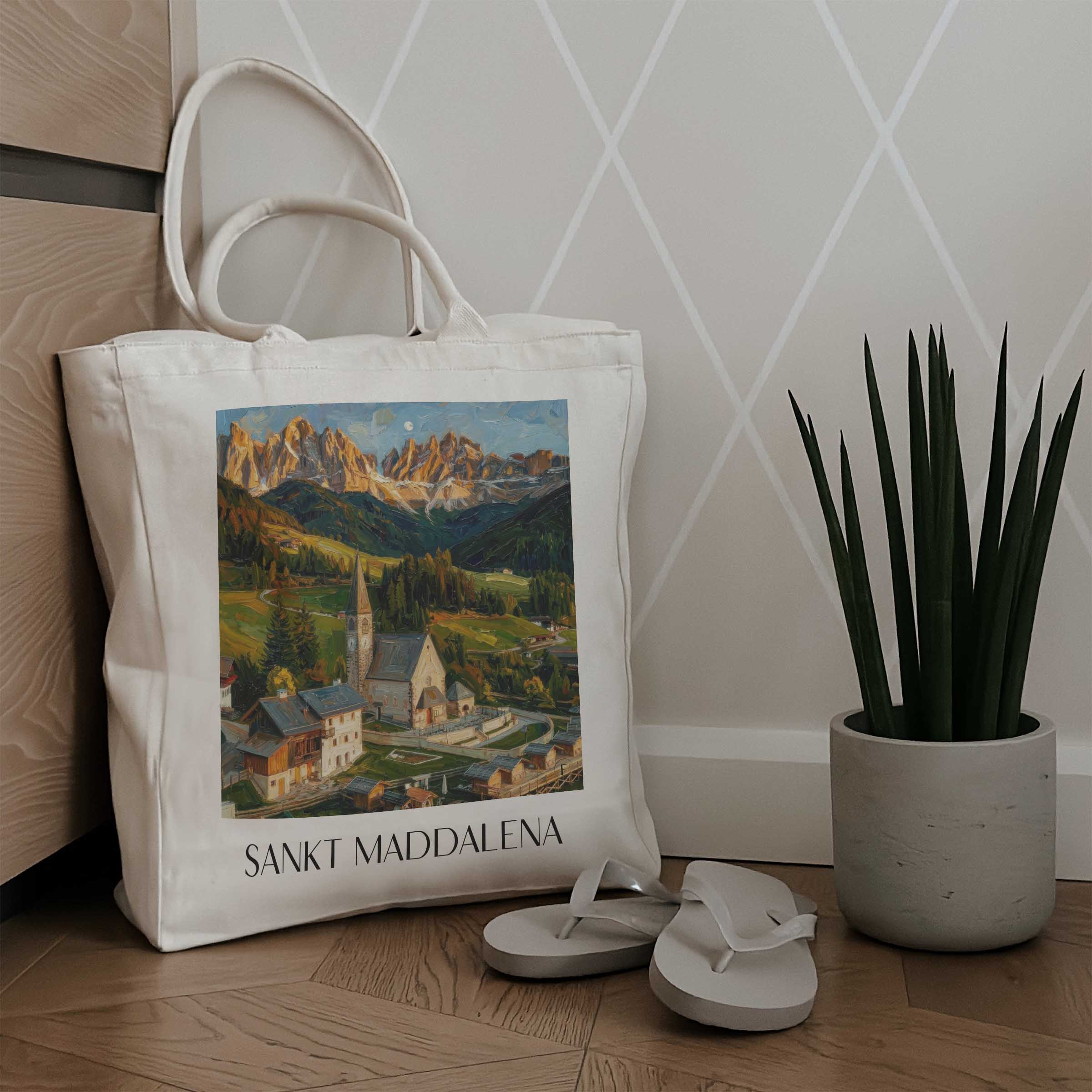 sankt-maddalena-trentino-südtirol-italien-einkaufstasche-oil-painting-oelgemaelde