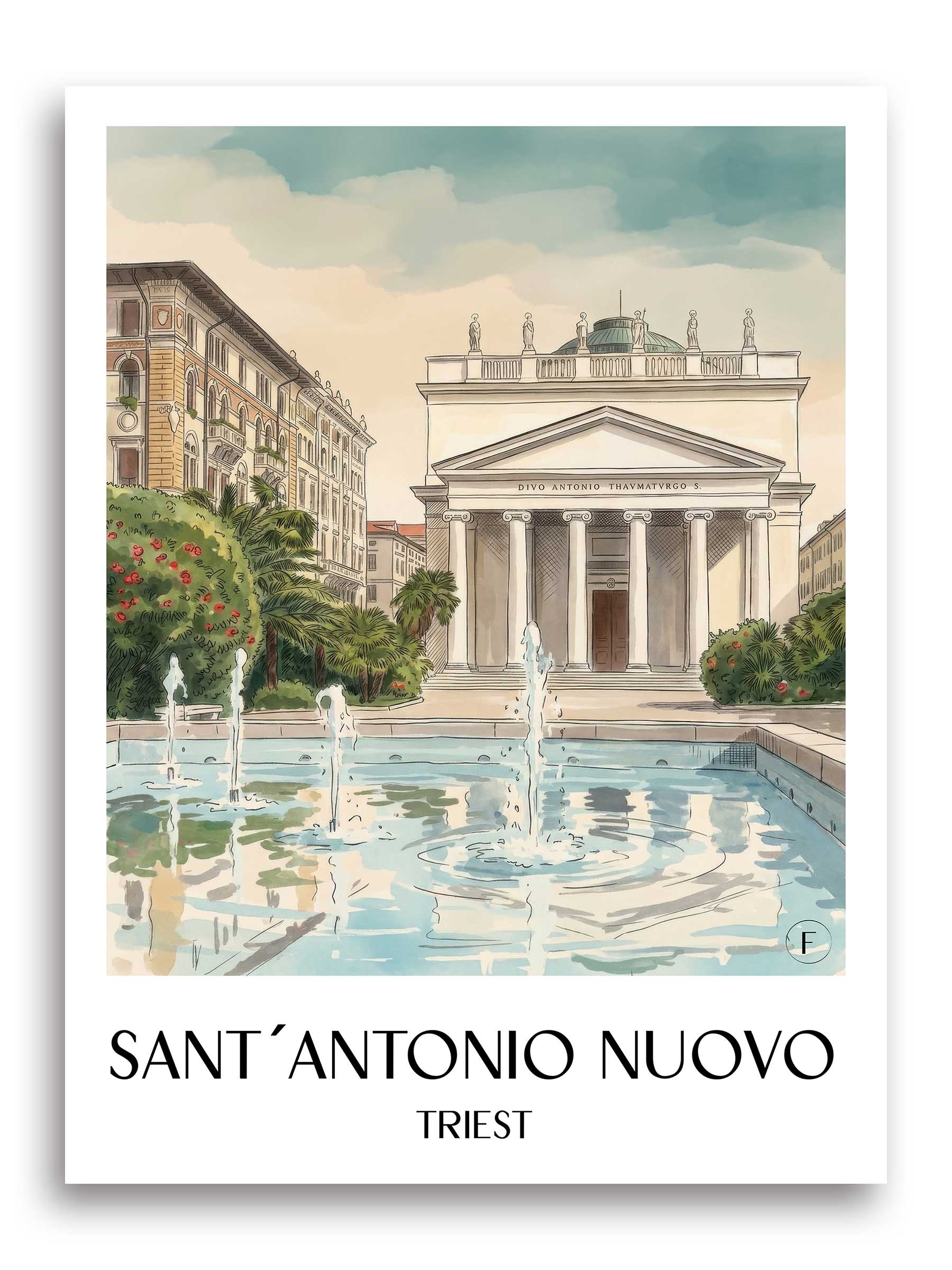 sant´antonio-nuovo-triest-italien-poster-aquarell