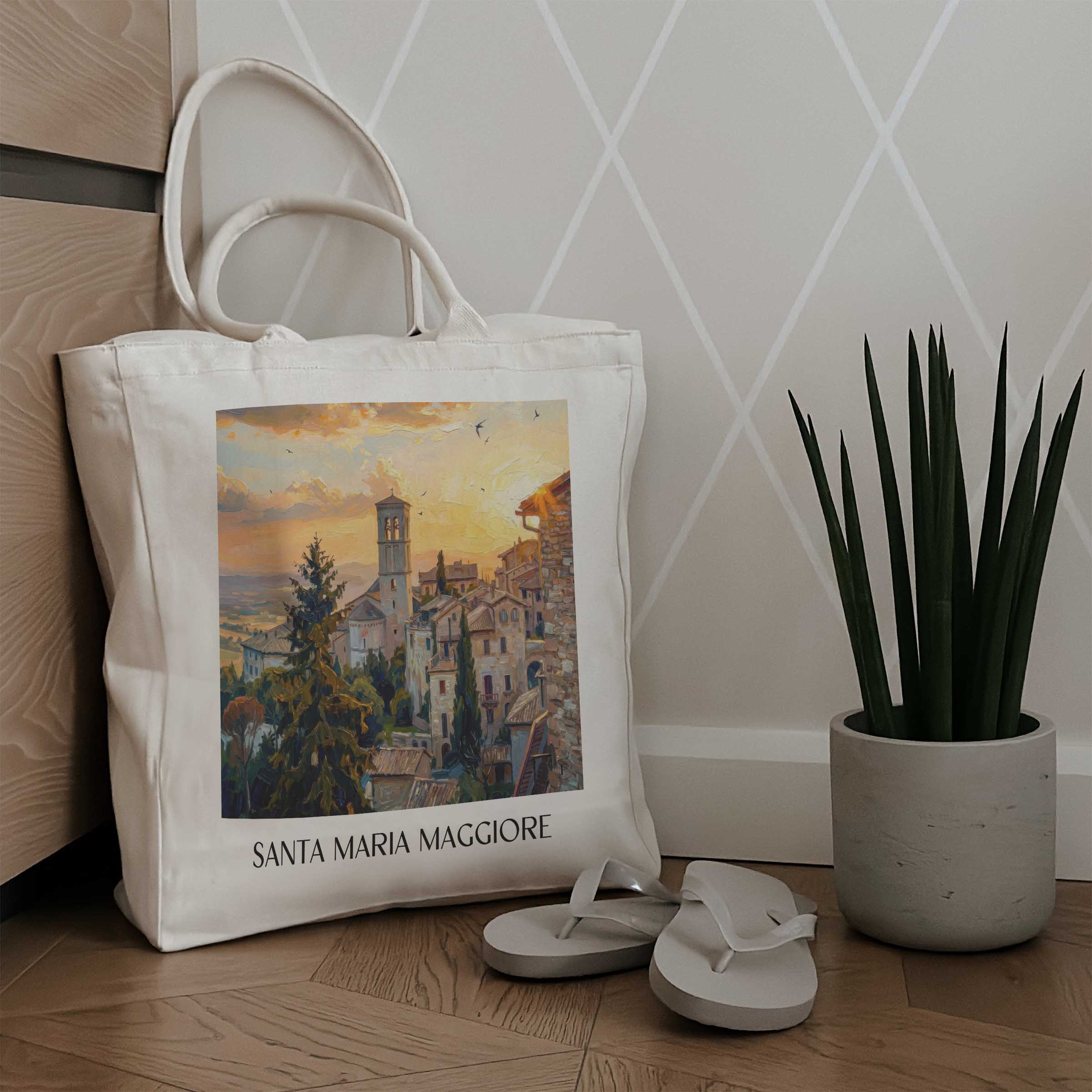santa-maria-maggiore-assisi-italien-einkaufstasche-oil-painting-oelgemaelde