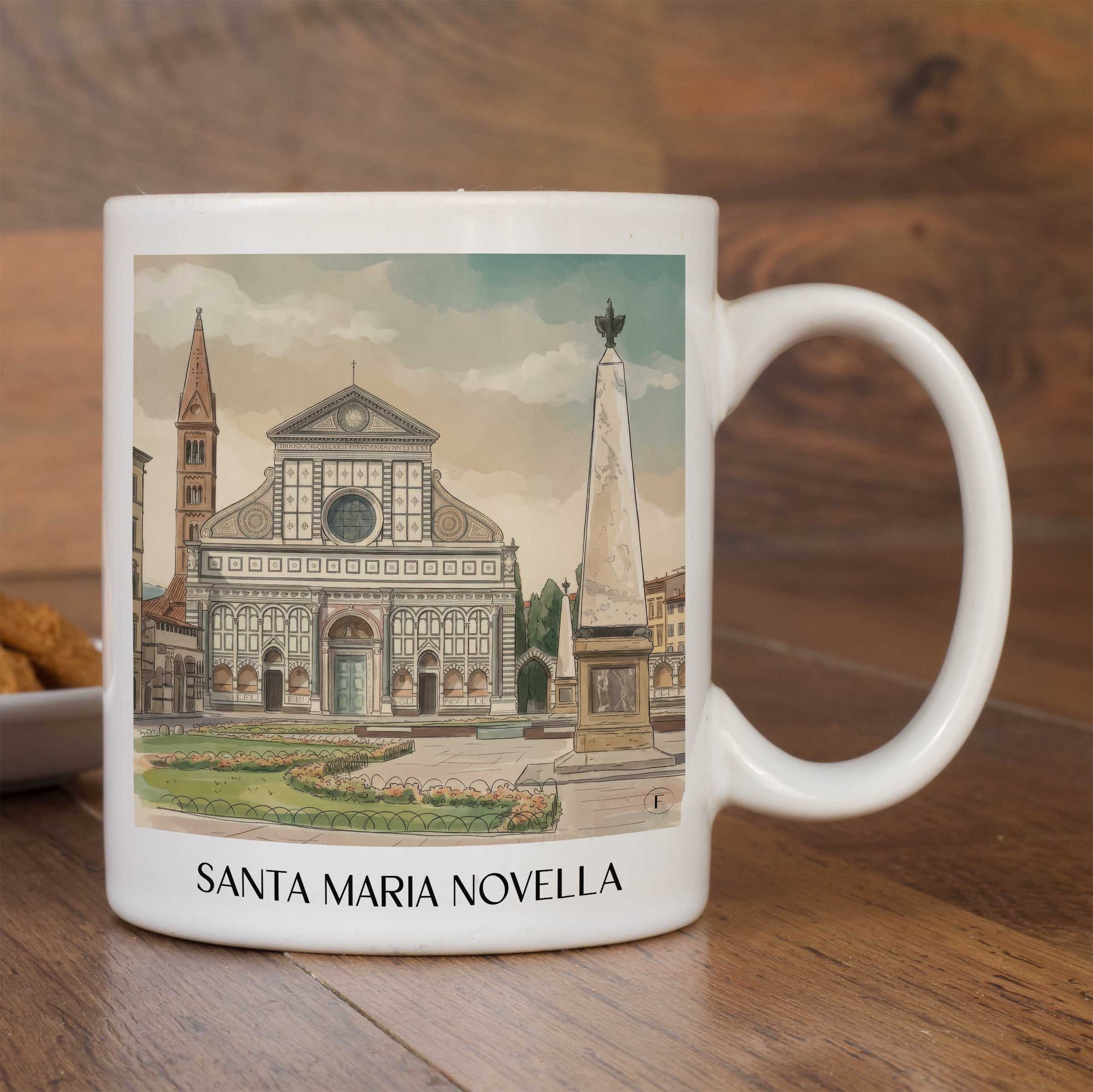 santa-maria-novella-florenz-italien-kaffeebecher-aquarell