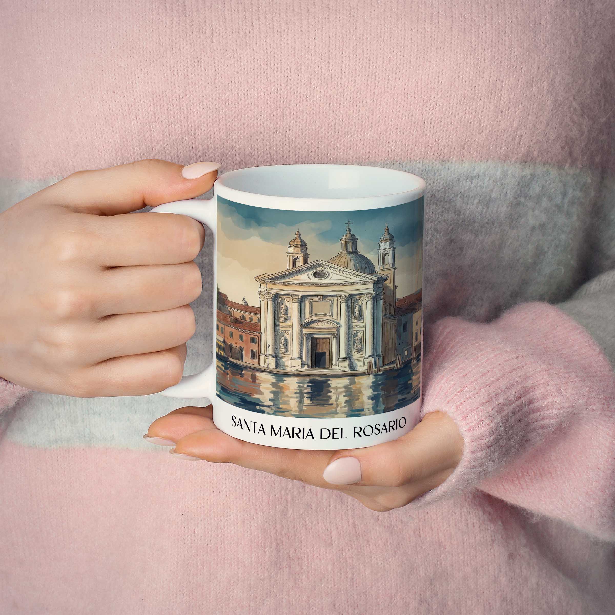 santa-maria-del-rosario-venedig-italien-kaffeebecher-aquarell