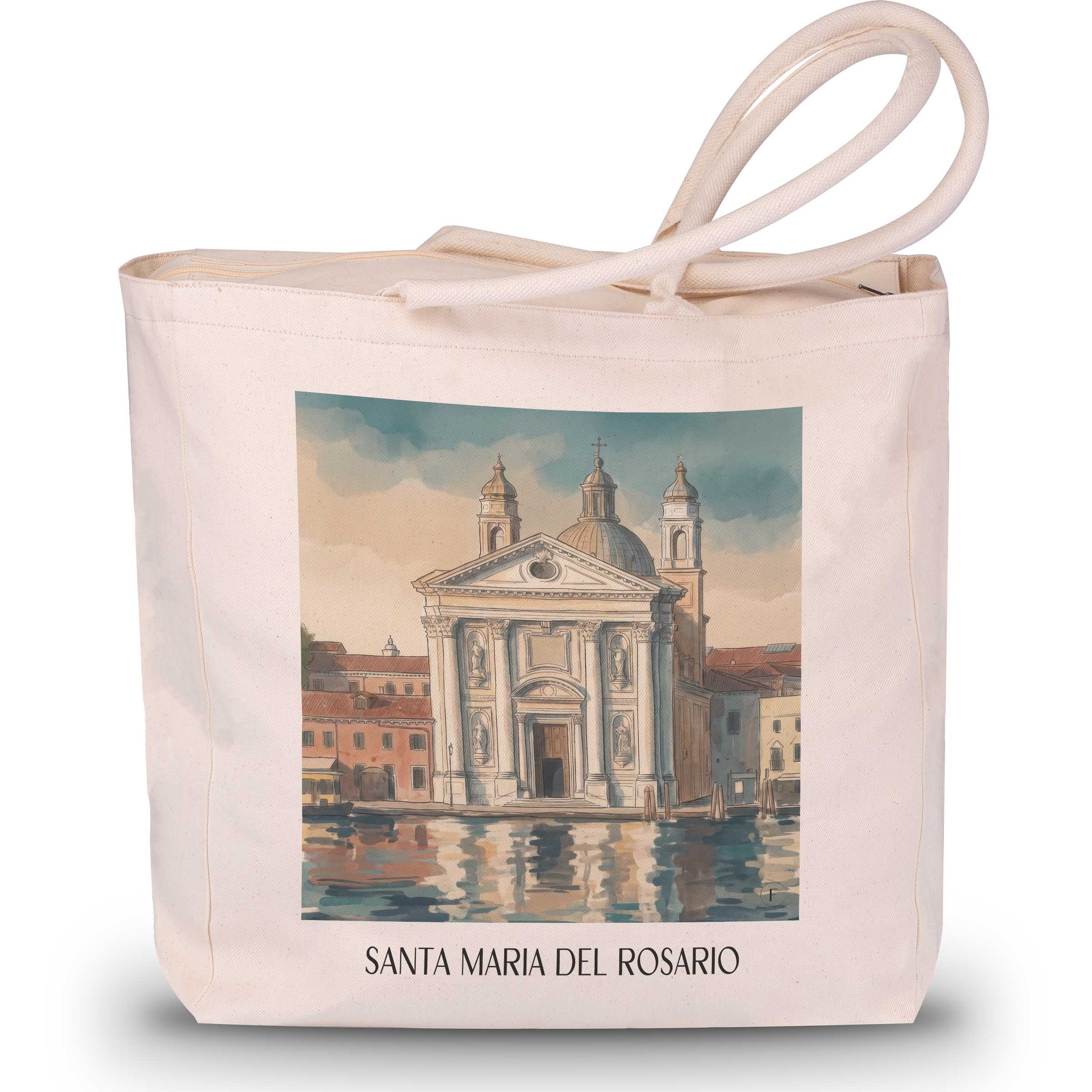 santa-maria-del-rosario-venedig-italien-einkaufstasche-aquarell