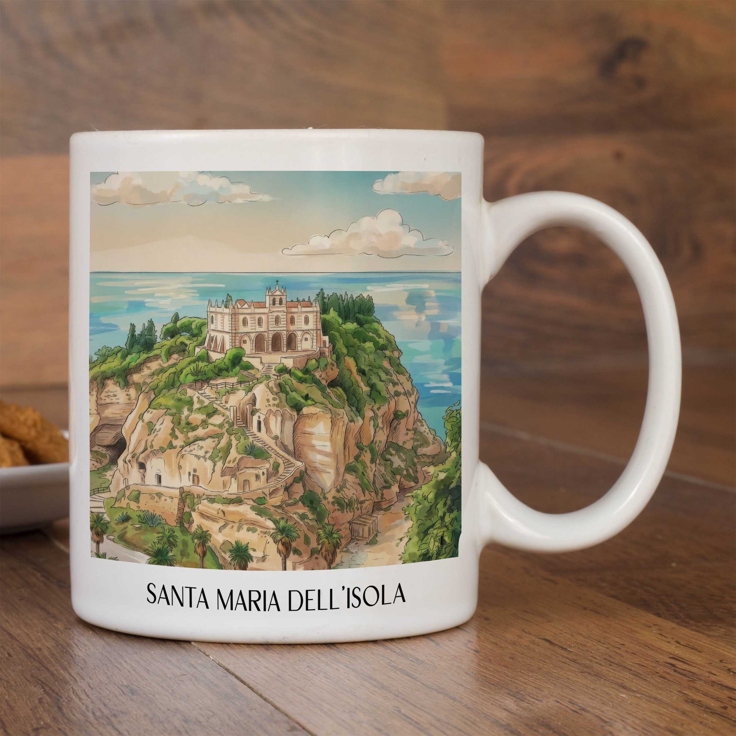 santa-maria-dell´isola-tropea-italien-kaffeebecher-aquarell