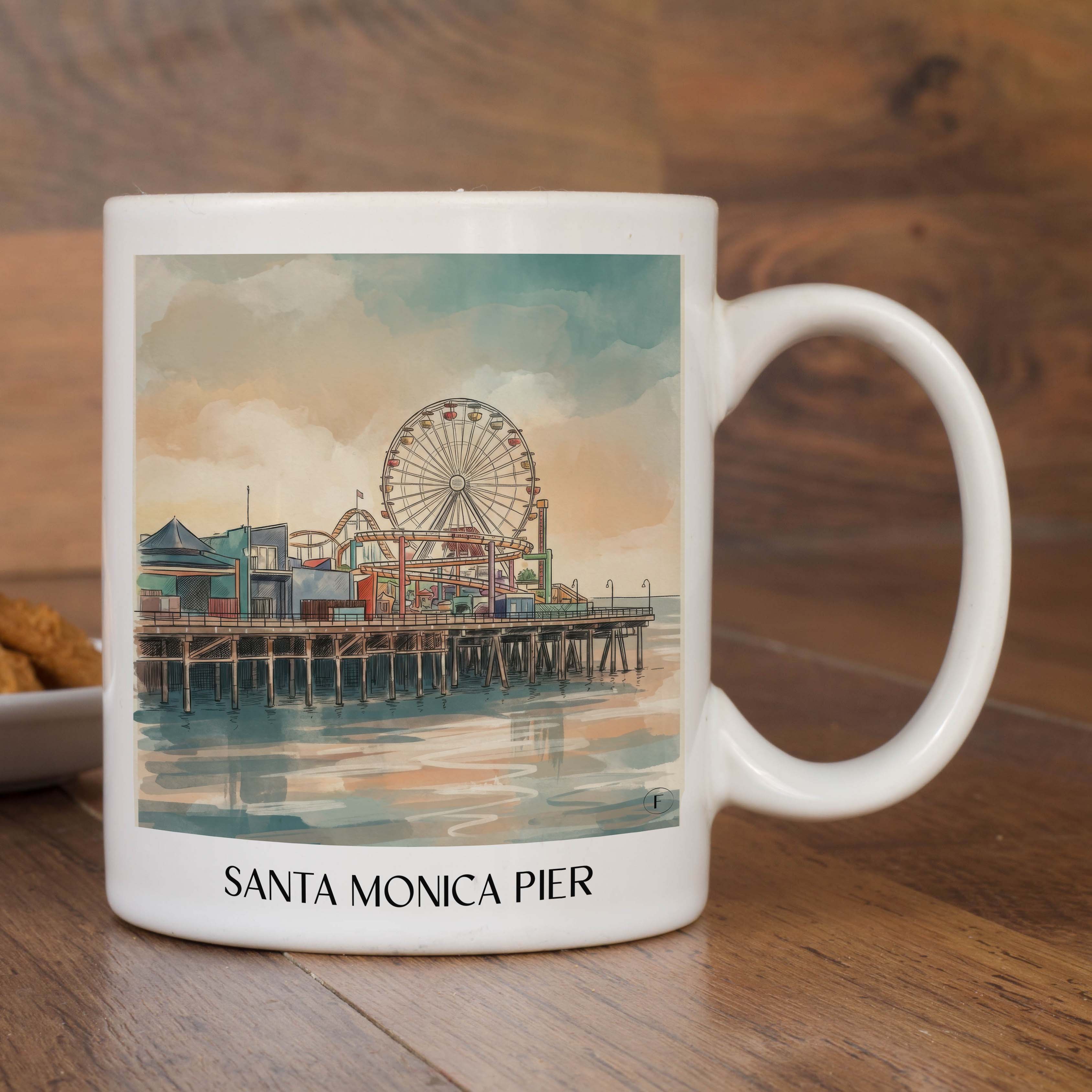 santa-monica-pier-californien-usa-kaffeebecher-aquarell