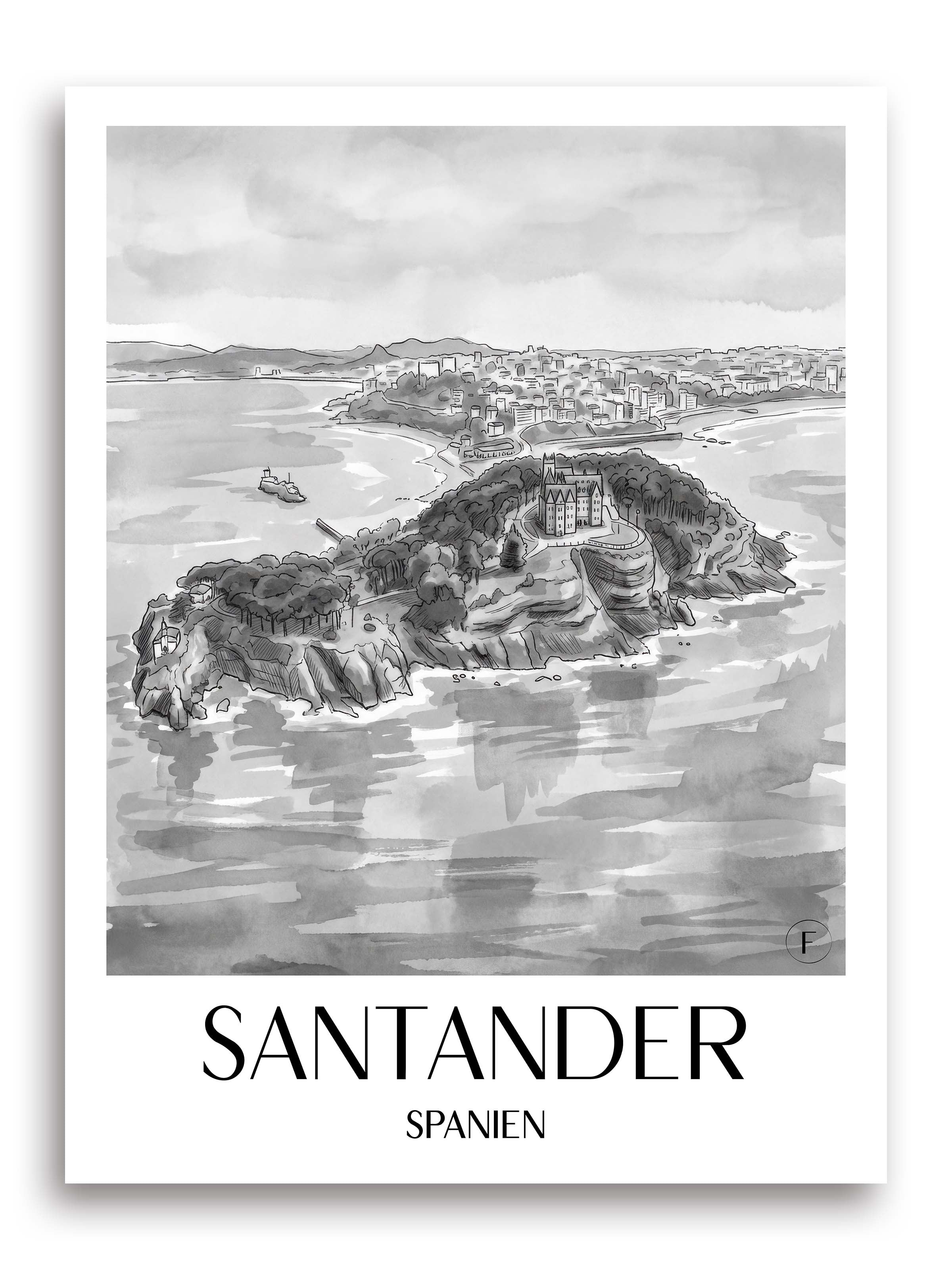 santander--spanien-spanien-poster-aquarell-schwarz-weiss