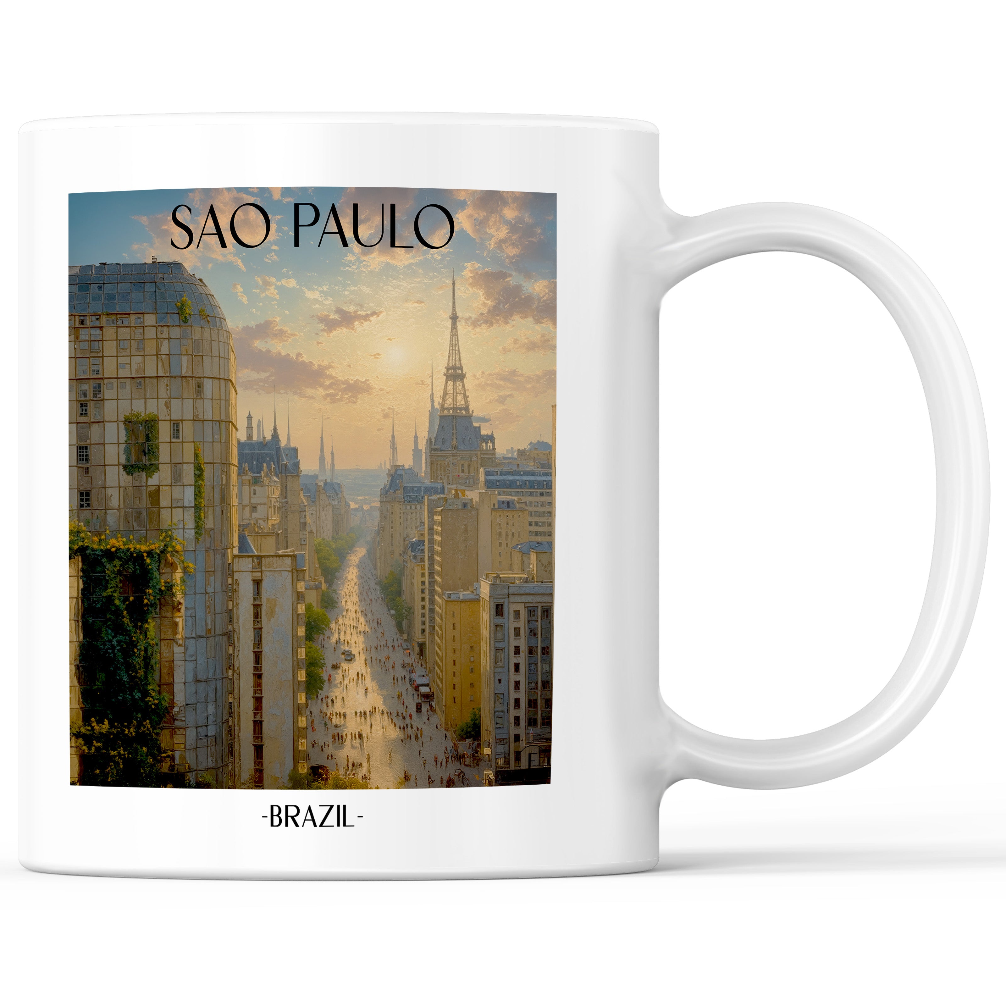 Sao Paulo - Brasilien Becher - Kaffeetasse im Aquarell Stil - favplace