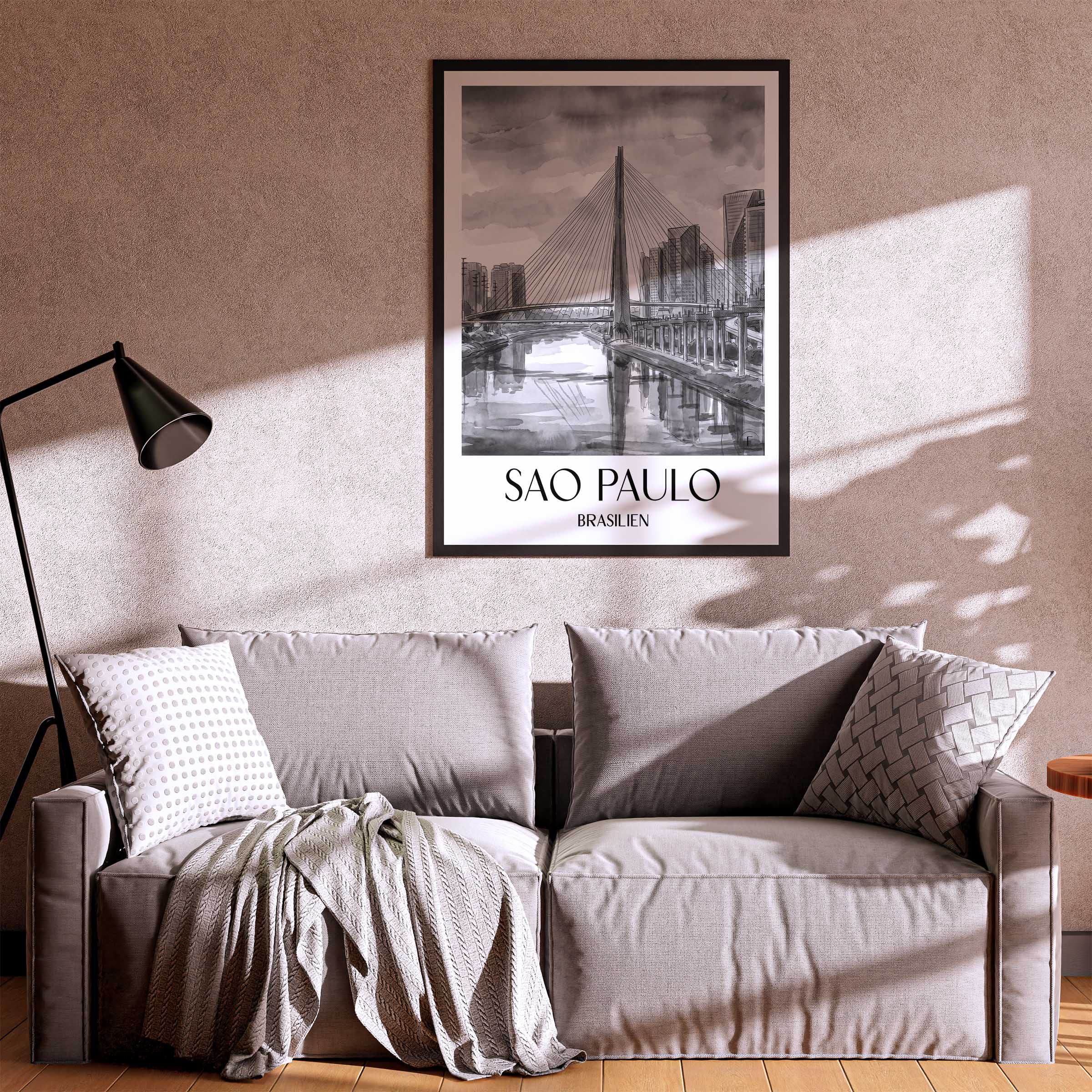 sao-paulo-brasilien-poster-aquarell-schwarz-weiss