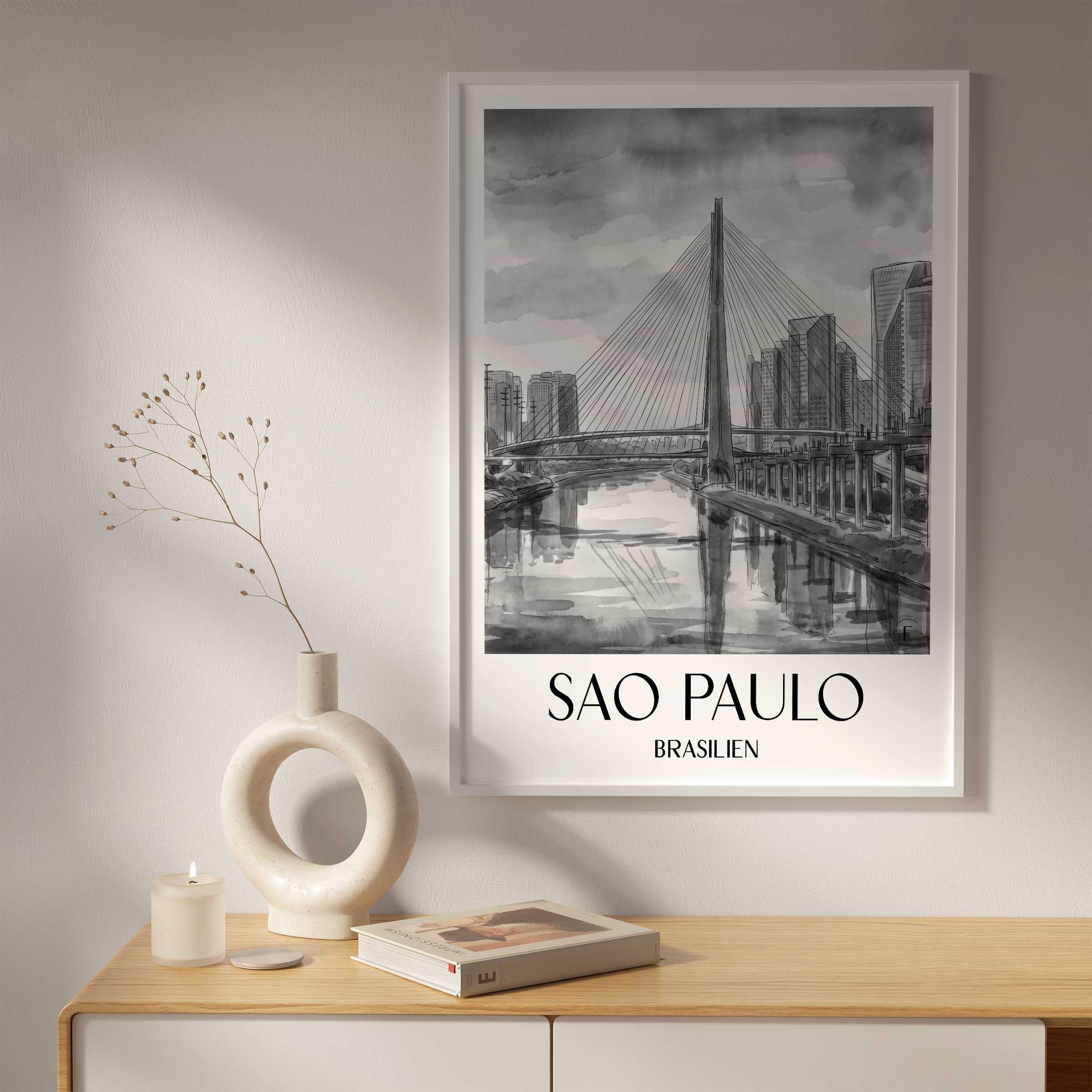 sao-paulo-brasilien-poster-aquarell-schwarz-weiss