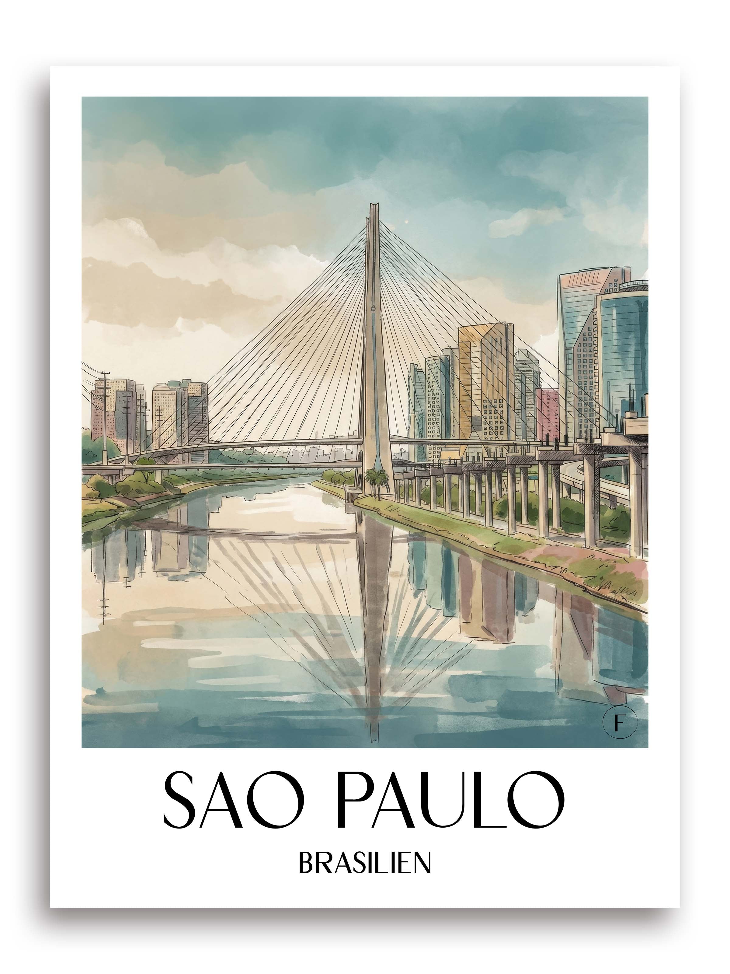 sao-paulo-brasilien-poster-aquarell