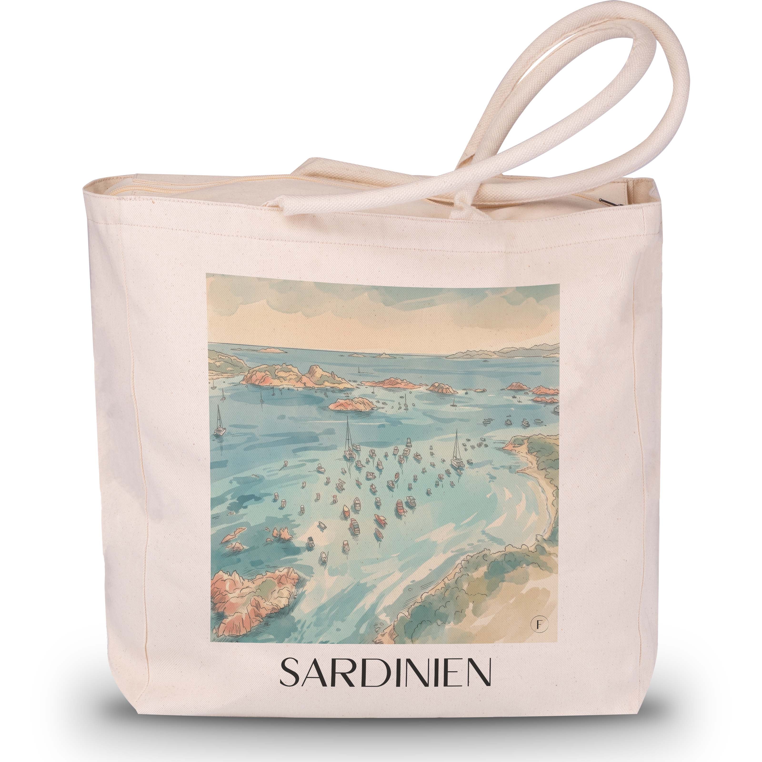 sardinien-italien-einkaufstasche-aquarell