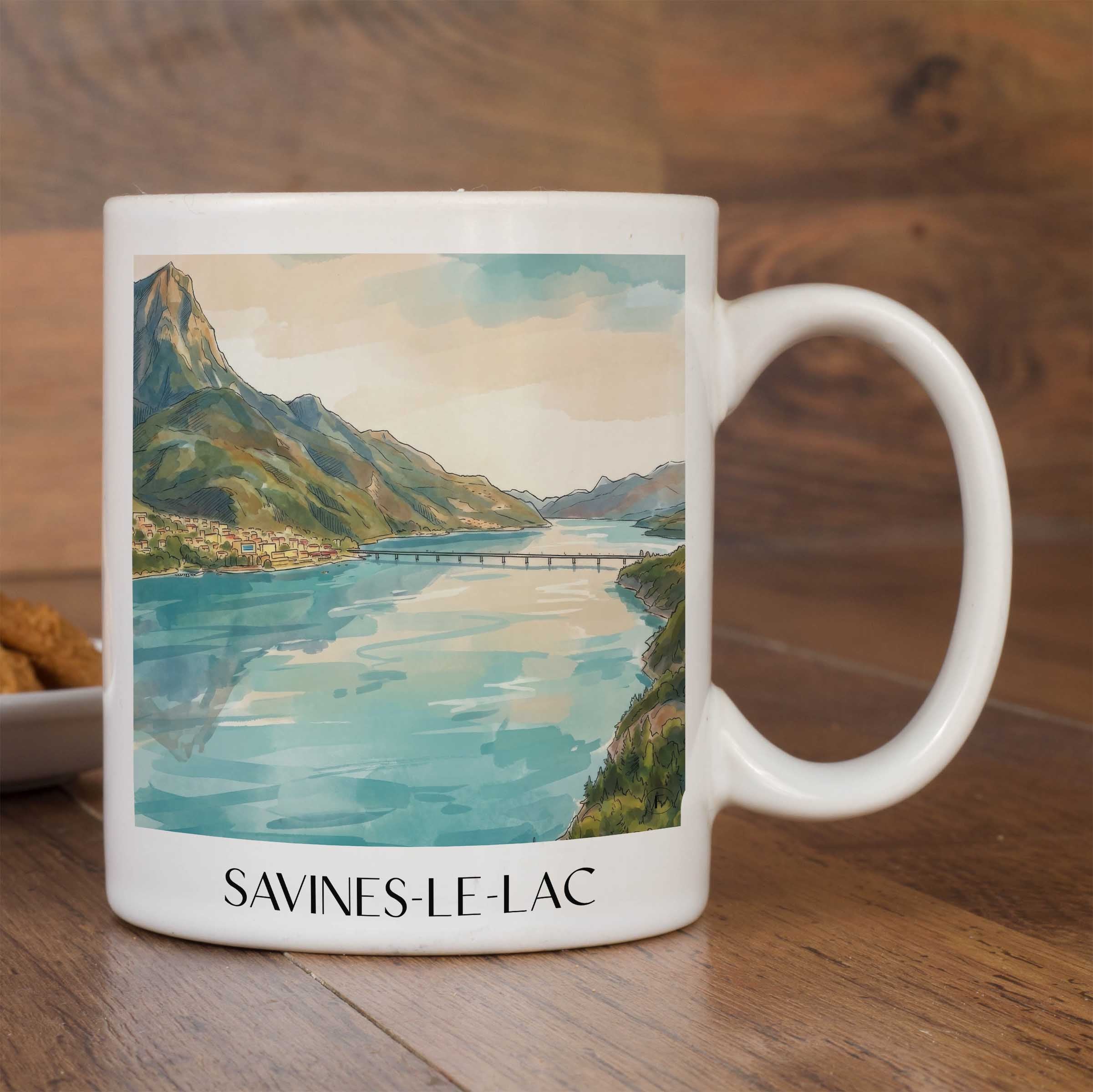 savines-le-lac-provence-frankreich-kaffeebecher-aquarell