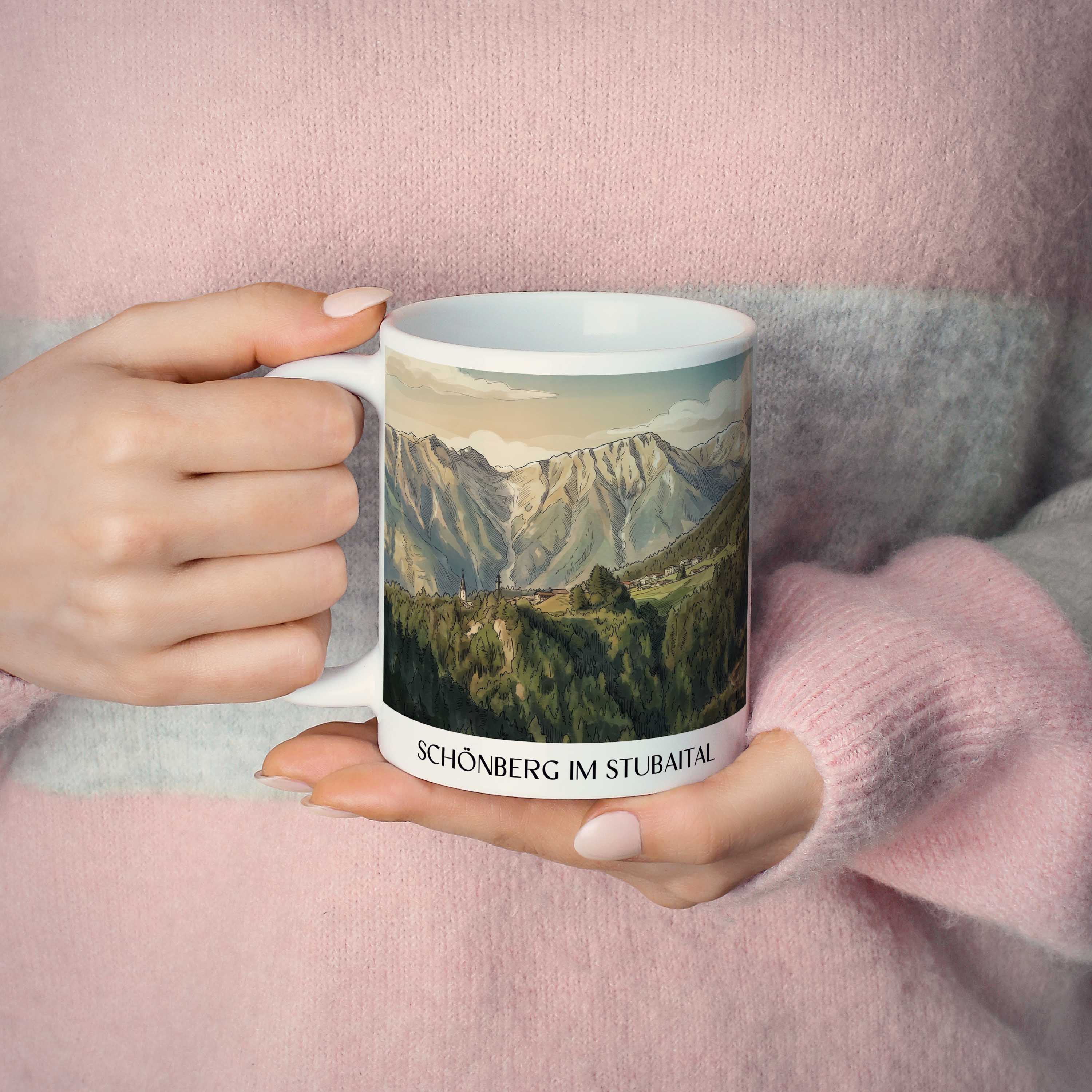 schönberg-im-stubaital-österreich-österreich-kaffeebecher-aquarell