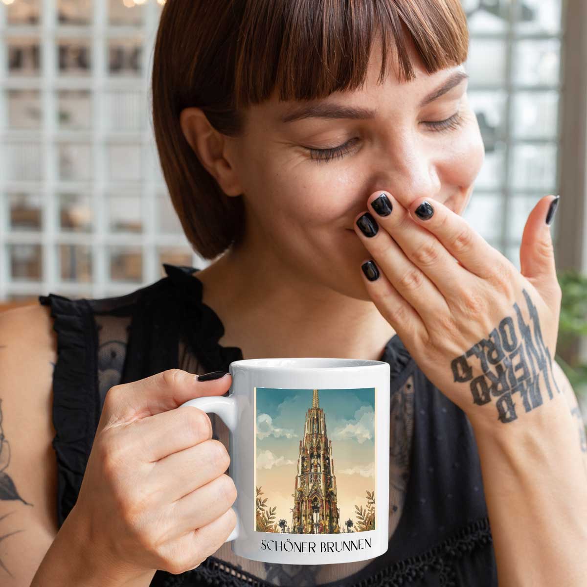 schöner-brunnen-nürnberg-deutschland-kaffeebecher-aquarell