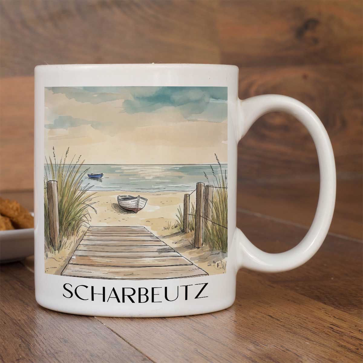 scharbeutz-ostholstein-deutschland-kaffeebecher-aquarell