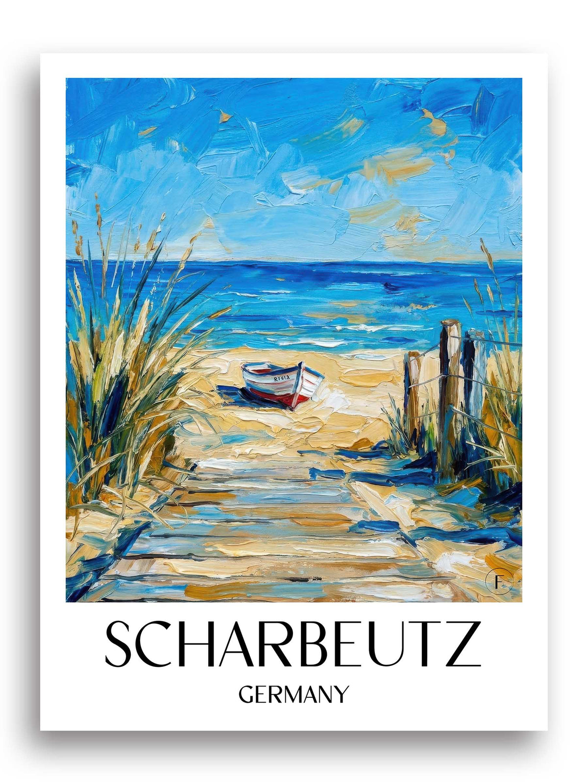 Scharbeutz Poster - Ostholstein - Deutschland Kunstdruck - Ölgemälde von A4 bis A1 - favplace