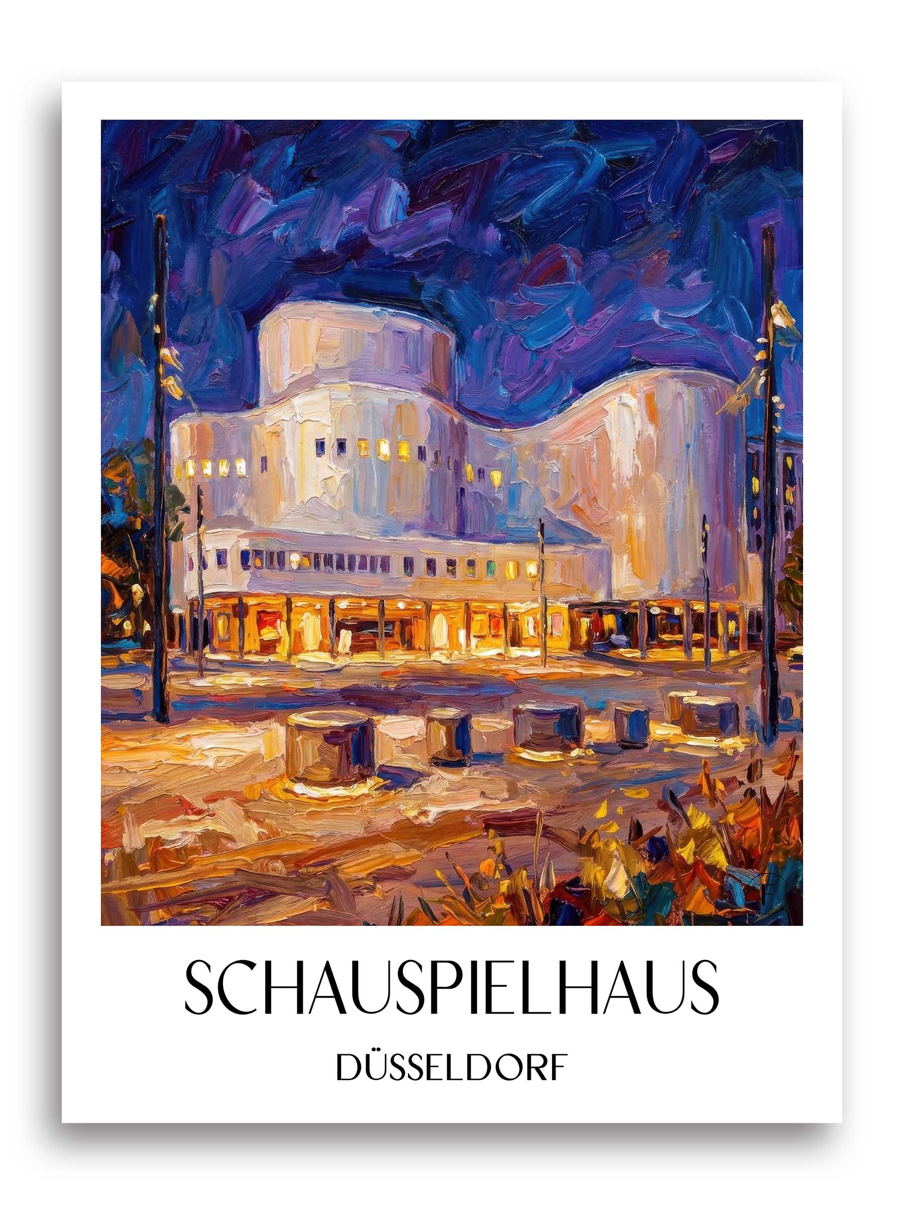 schauspielhaus-düsseldorf-deutschland-poster-oil-painting-oelgemaelde