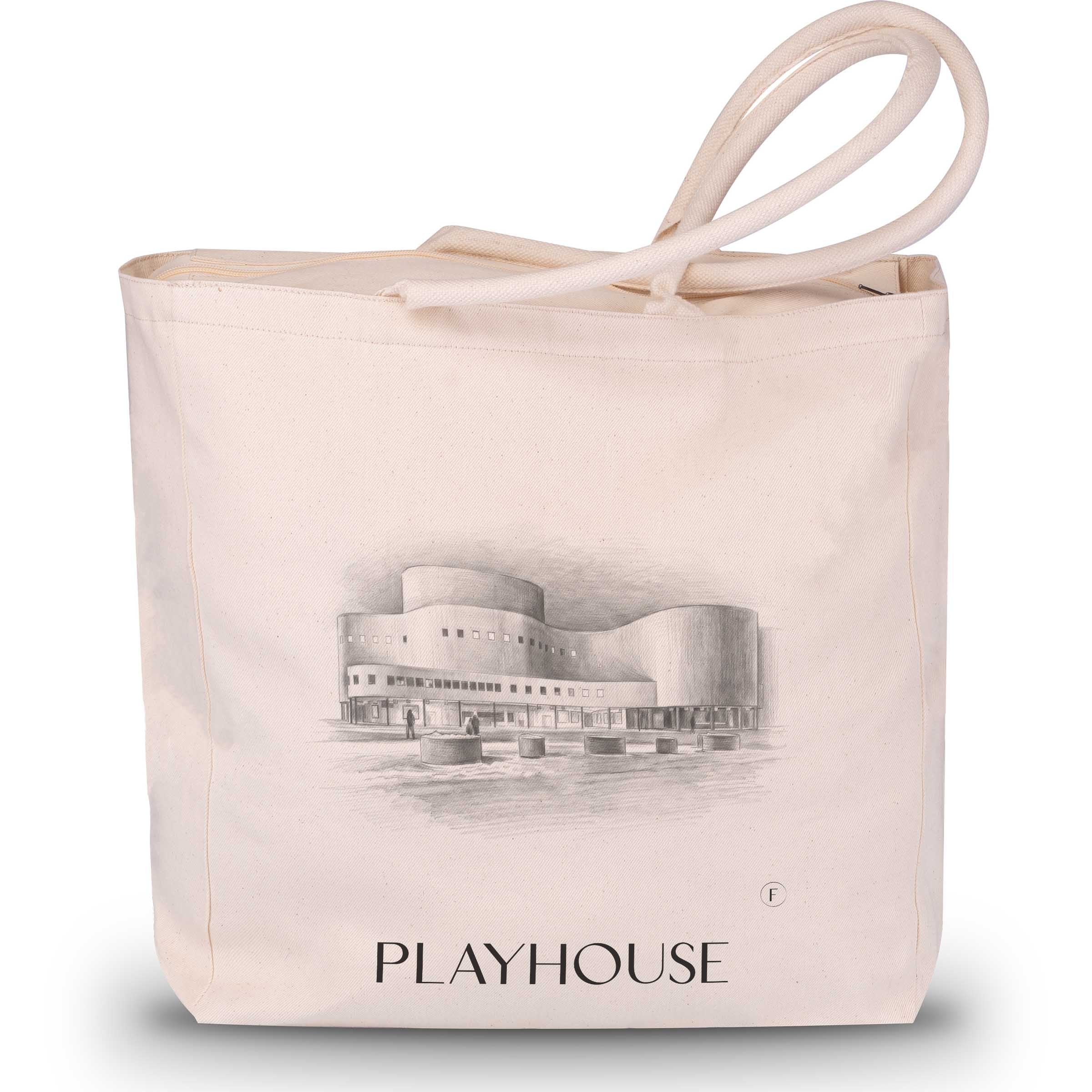 Schauspielhaus Shopping Tasche - Düsseldorf - Deutschland Tote Bag - Einkaufstasche im Zeichnung Stil