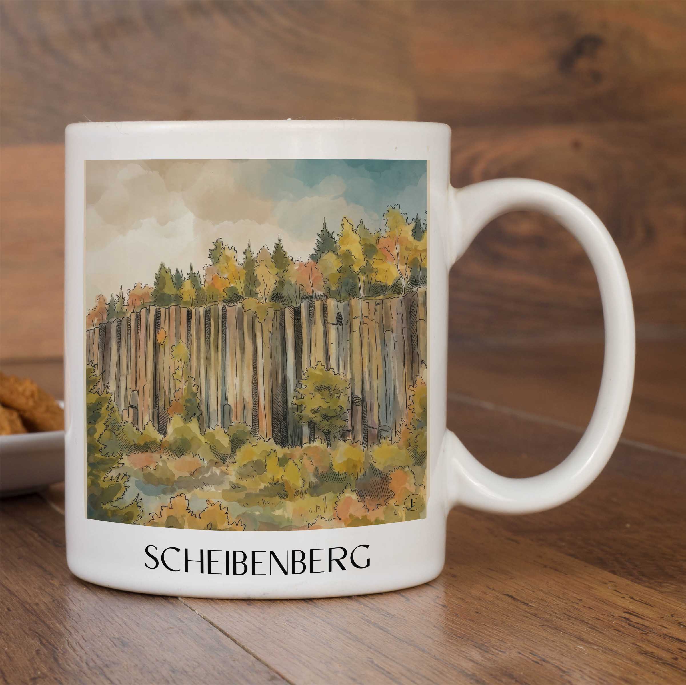 scheibenberg-erzgebirge-deutschland-kaffeebecher-aquarell