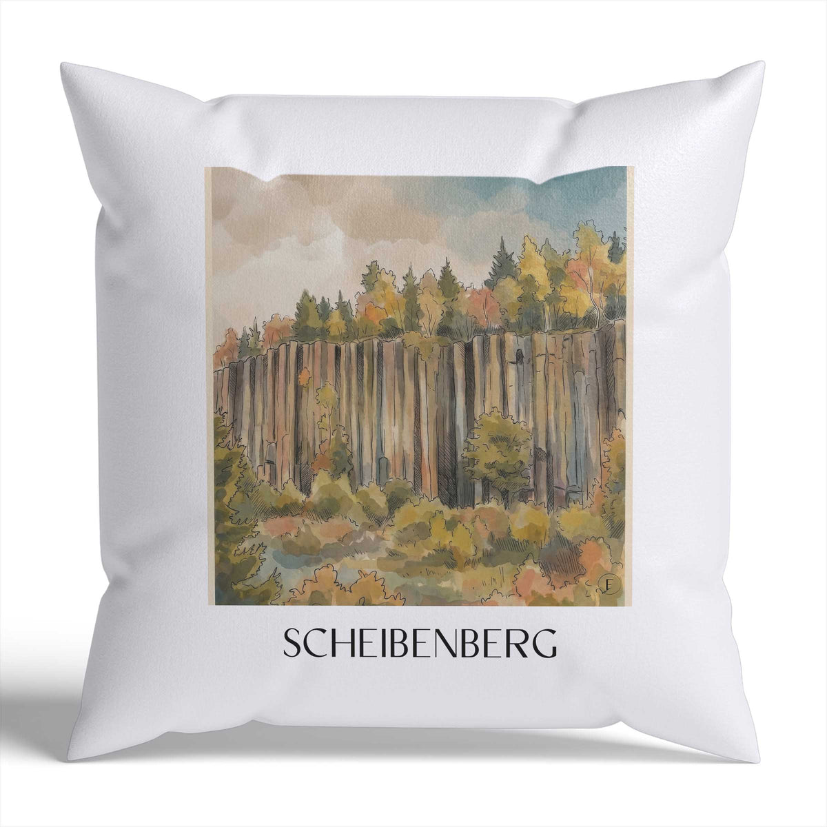 scheibenberg-erzgebirge-deutschland-kissenbezug-aquarell