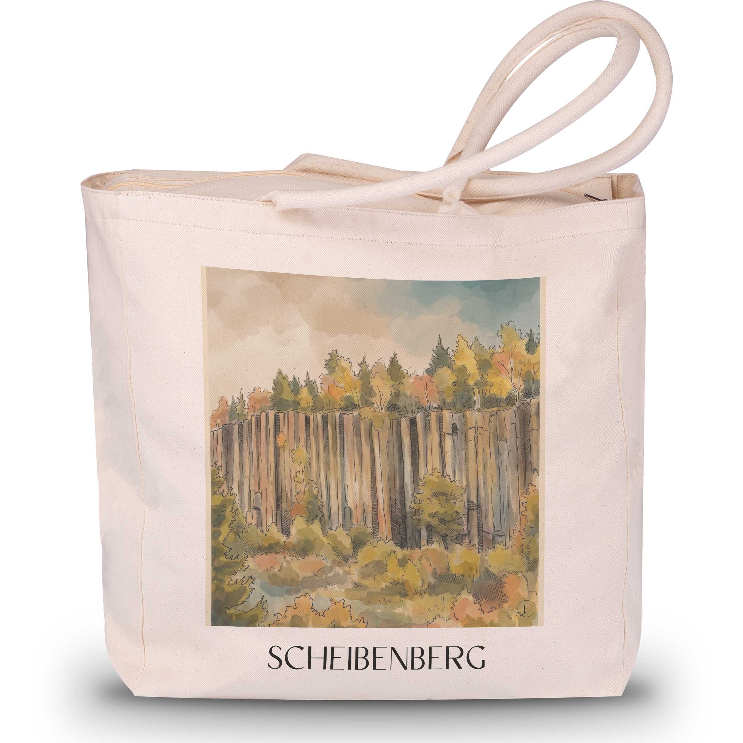scheibenberg-erzgebirge-deutschland-einkaufstasche-aquarell