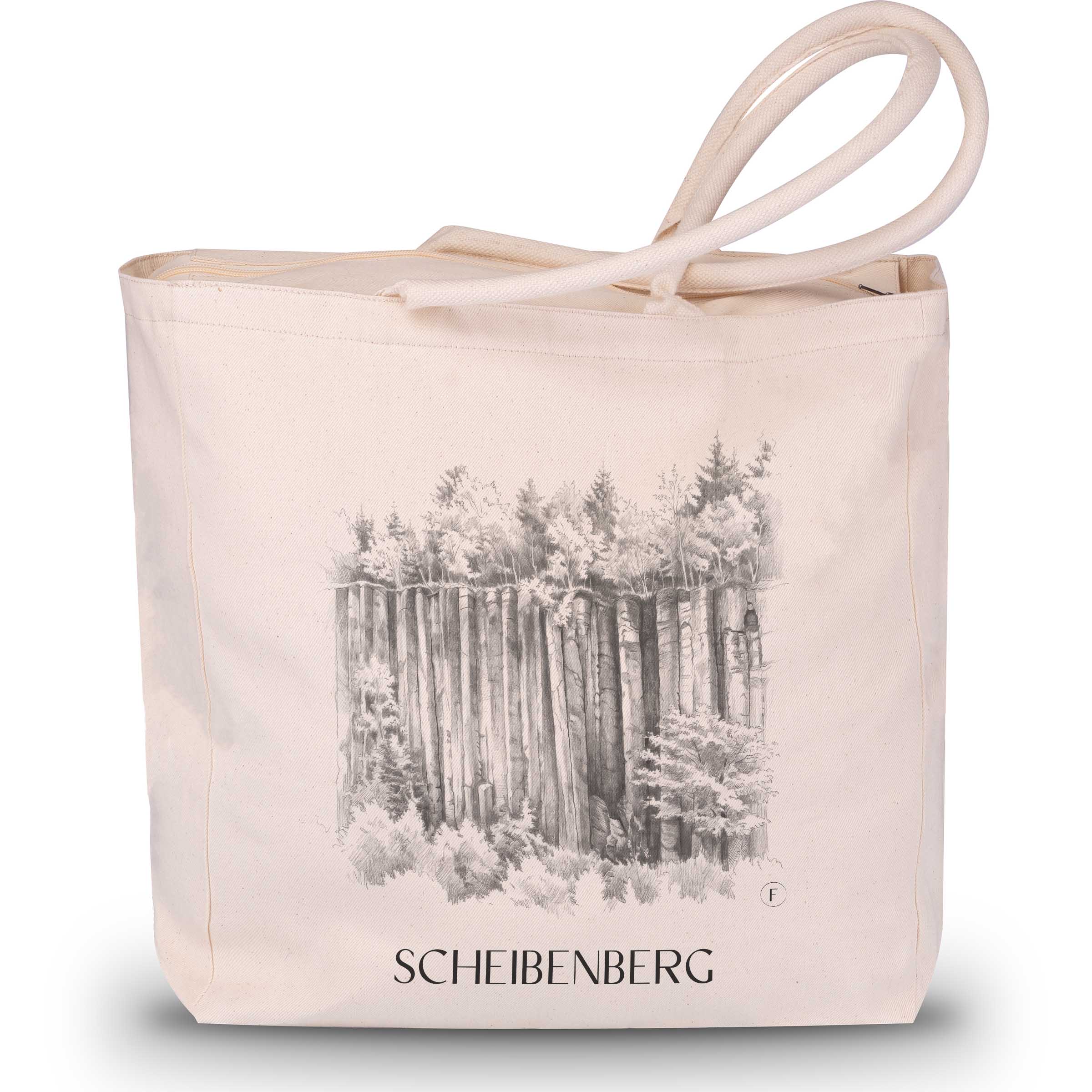 scheibenberg-erzgebirge-deutschland-einkaufstasche-bleistift-zeichnung-drawing