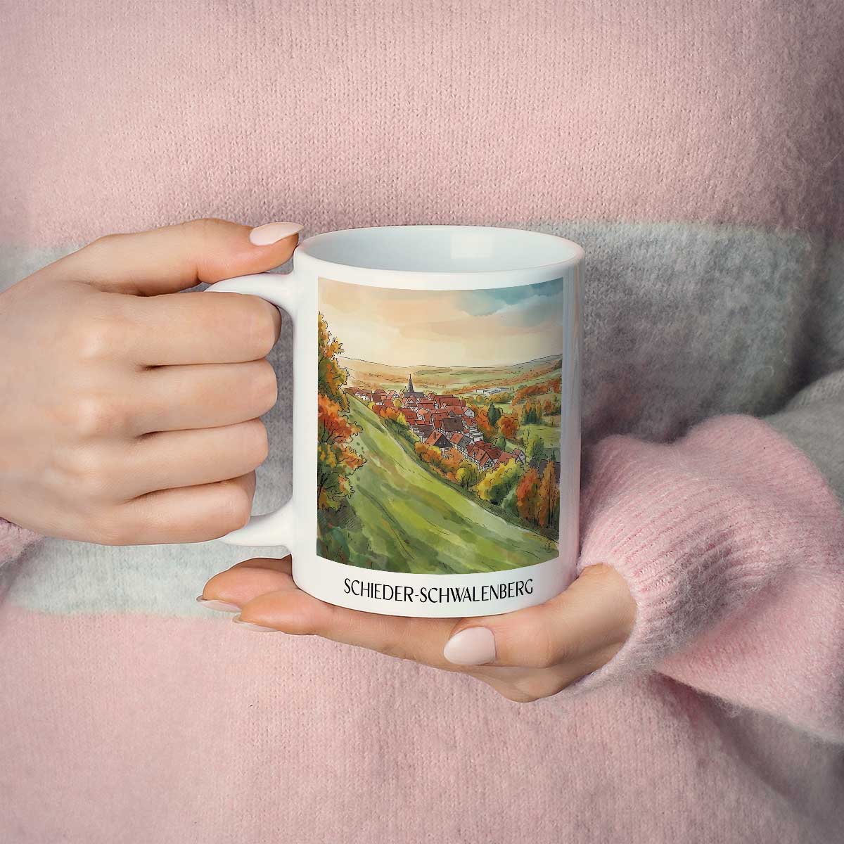 schieder-schwalenberg-ostwestfalen-lippe-deutschland-kaffeebecher-aquarell