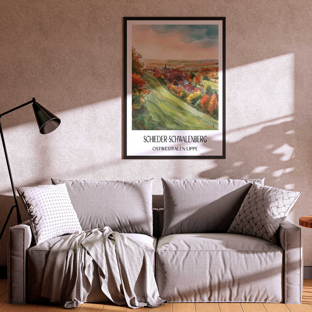 schieder-schwalenberg-ostwestfalen-lippe-deutschland-poster-aquarell