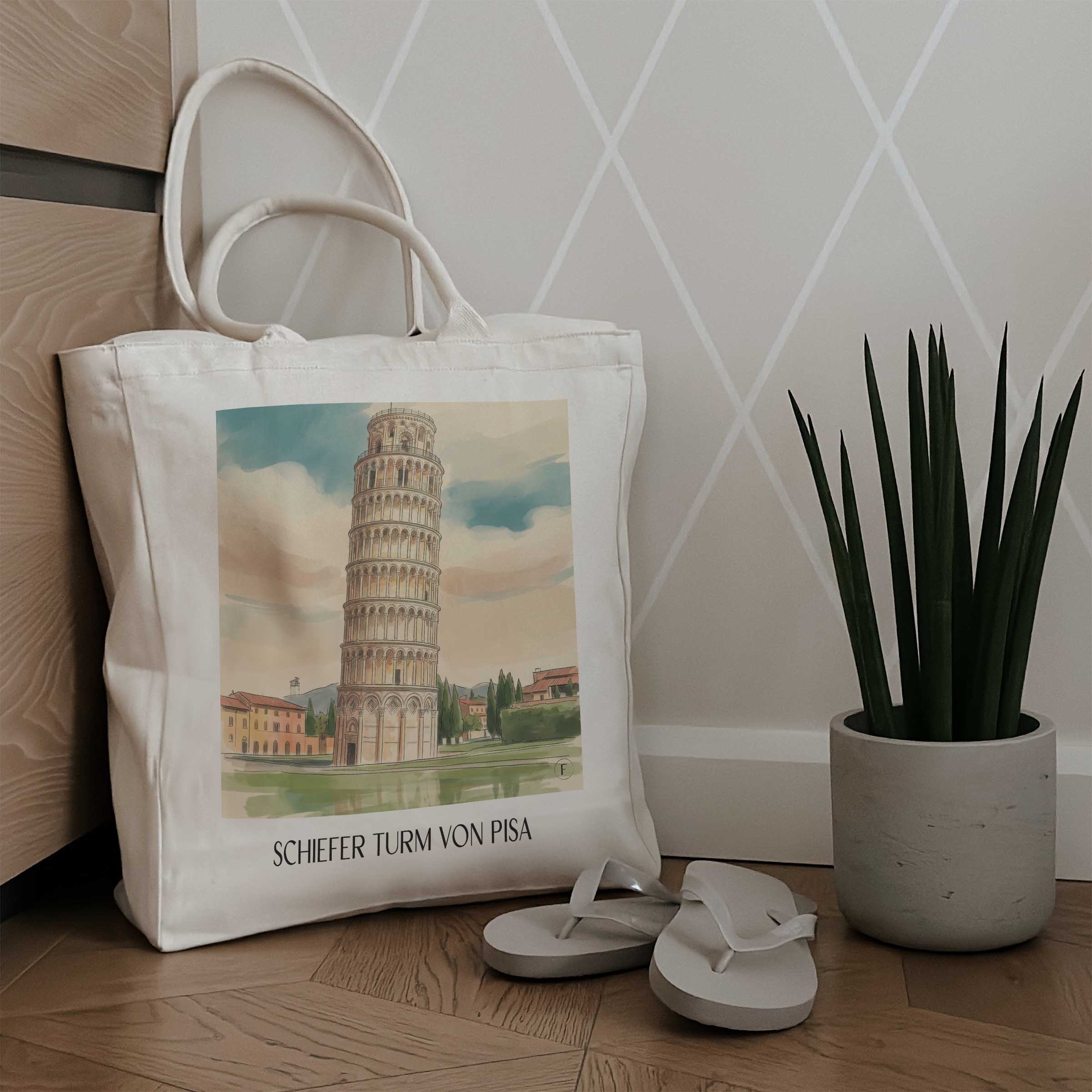 schiefer-turm-von-pisa-toskana-italien-einkaufstasche-aquarell