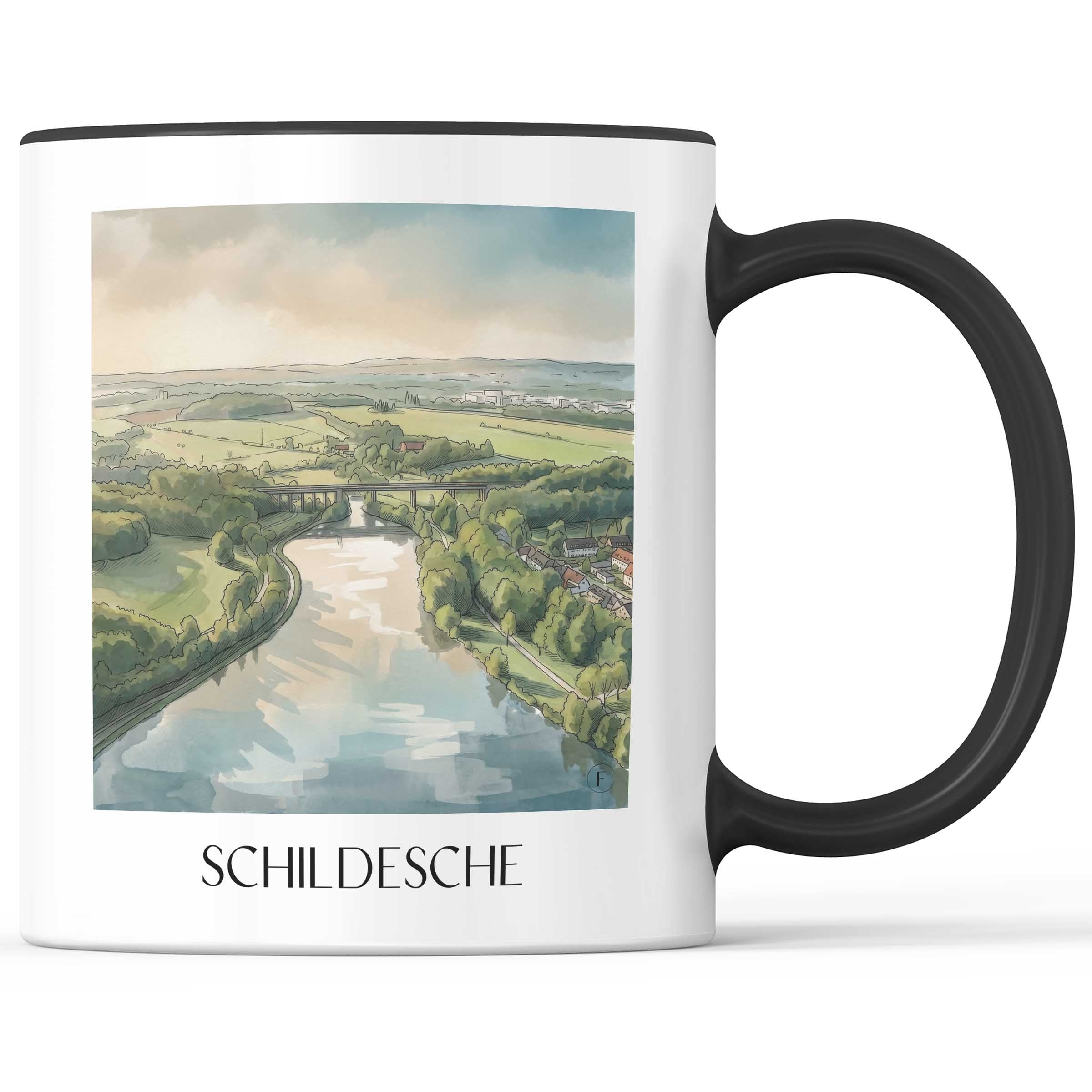 Schildesche Kaffeebecher - Bielefeld - Deutschland Becher - Kaffeetasse im Aquarell Stil - favplace