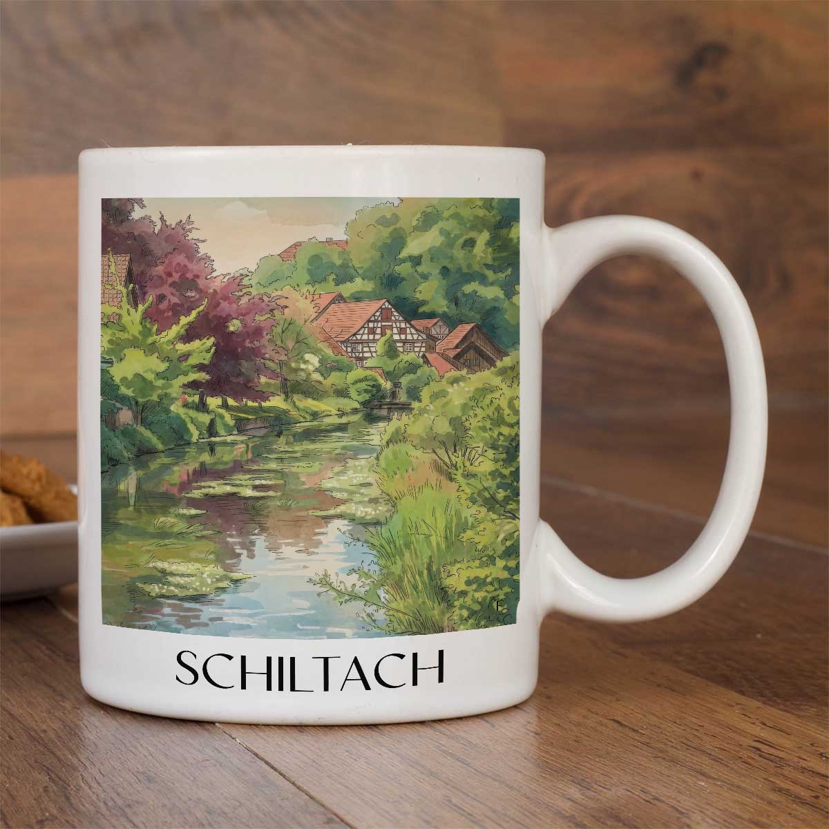 schiltach-schwarzwald-deutschland-kaffeebecher-aquarell