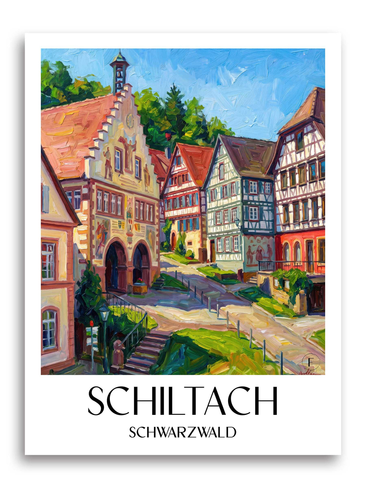 schiltach-schwarzwald-deutschland-poster-oil-painting-oelgemaelde