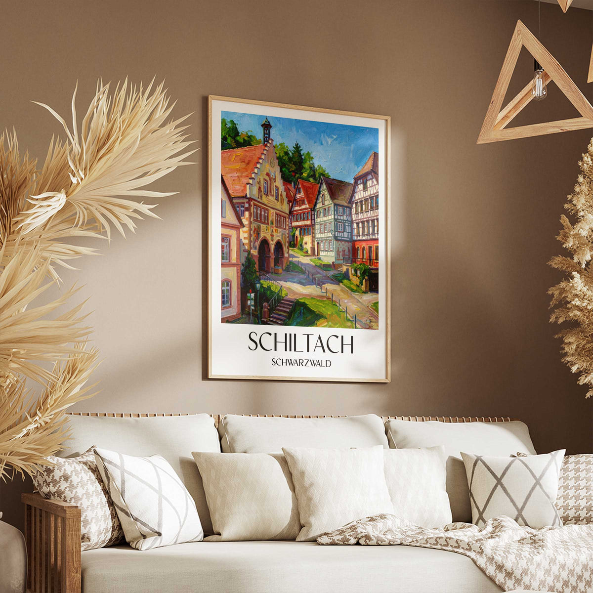 schiltach-schwarzwald-deutschland-poster-oil-painting-oelgemaelde